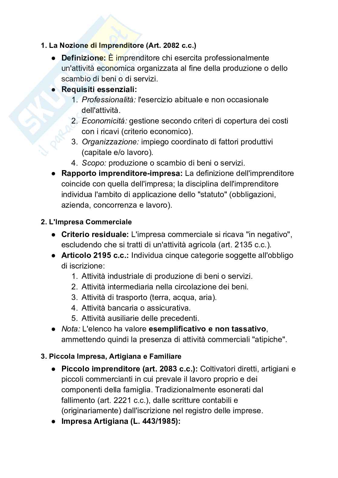Appunti diritto commerciale  Pag. 1