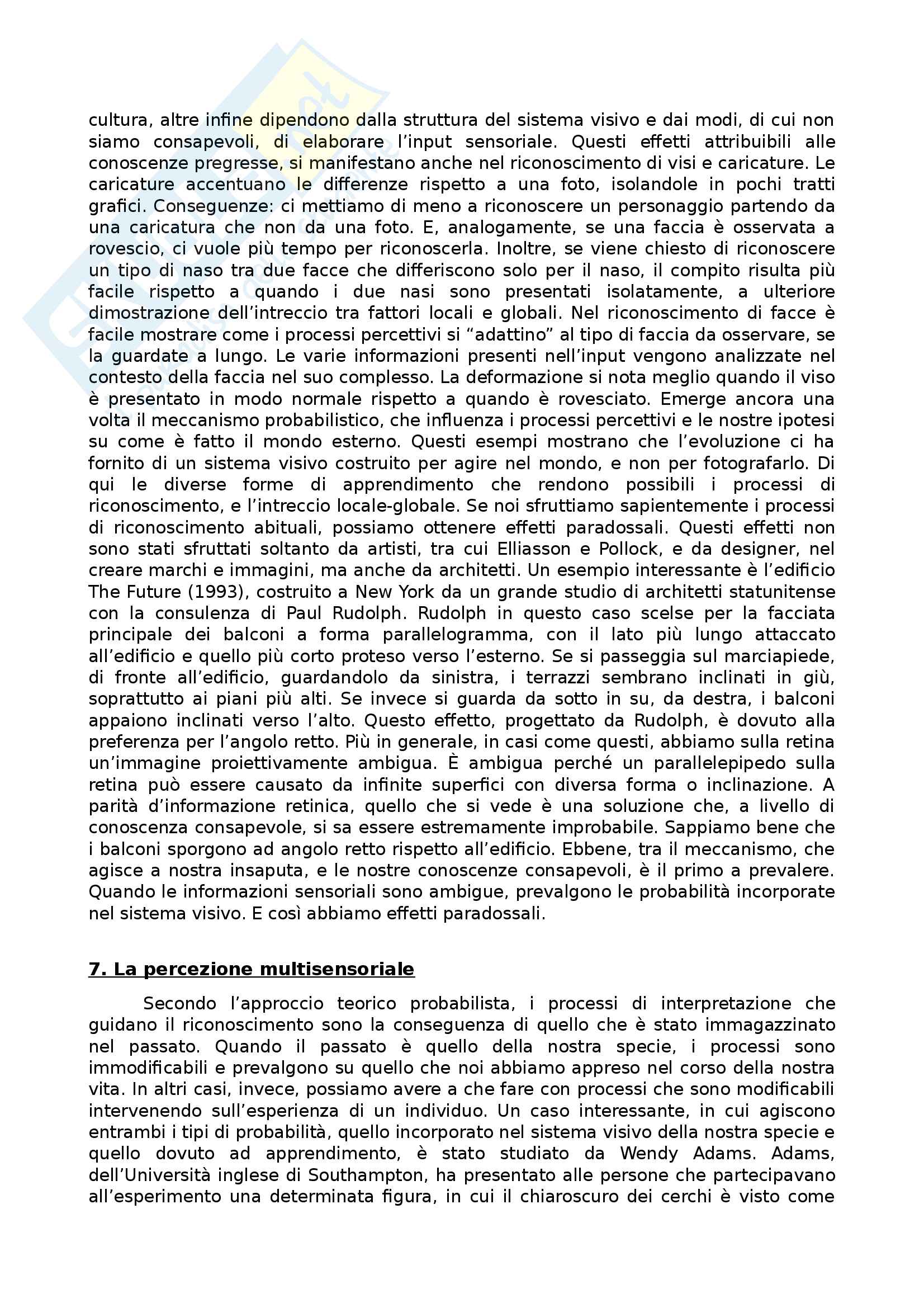 Riassunto esame Psicologia generale, prof. Gerbino, libro consigliato Psicologia generale. Dalla mente al cervello, a cura di Legrenzi, Papagno, Umiltà Pag. 16