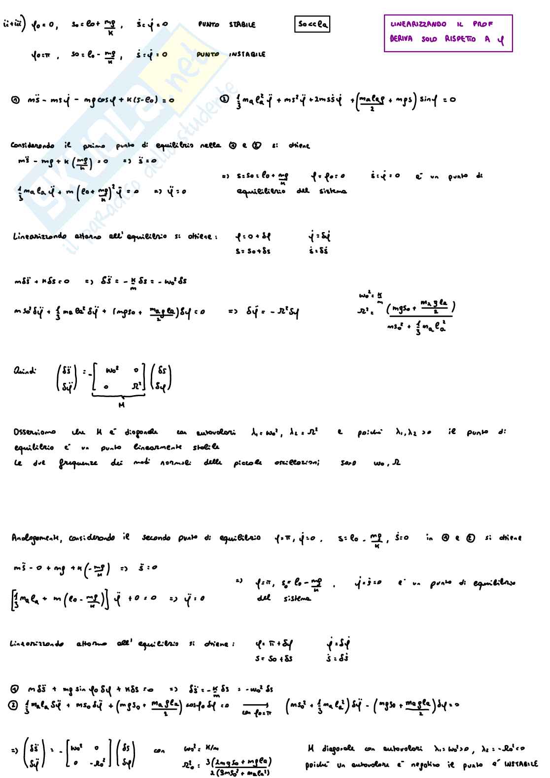 Esercizi completi Meccanica razionale Pag. 66