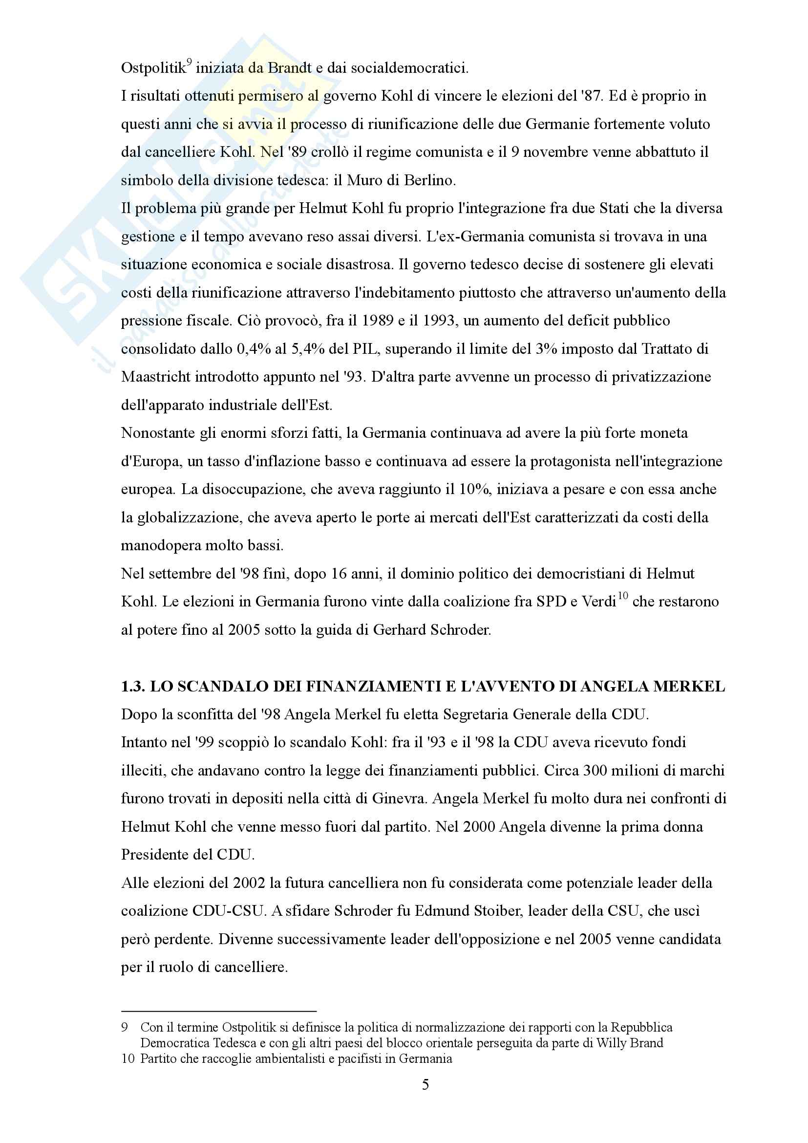 La politica economica tedesca dal 2005 secondo la stampa quotidiana italiana - Tesi Pag. 11