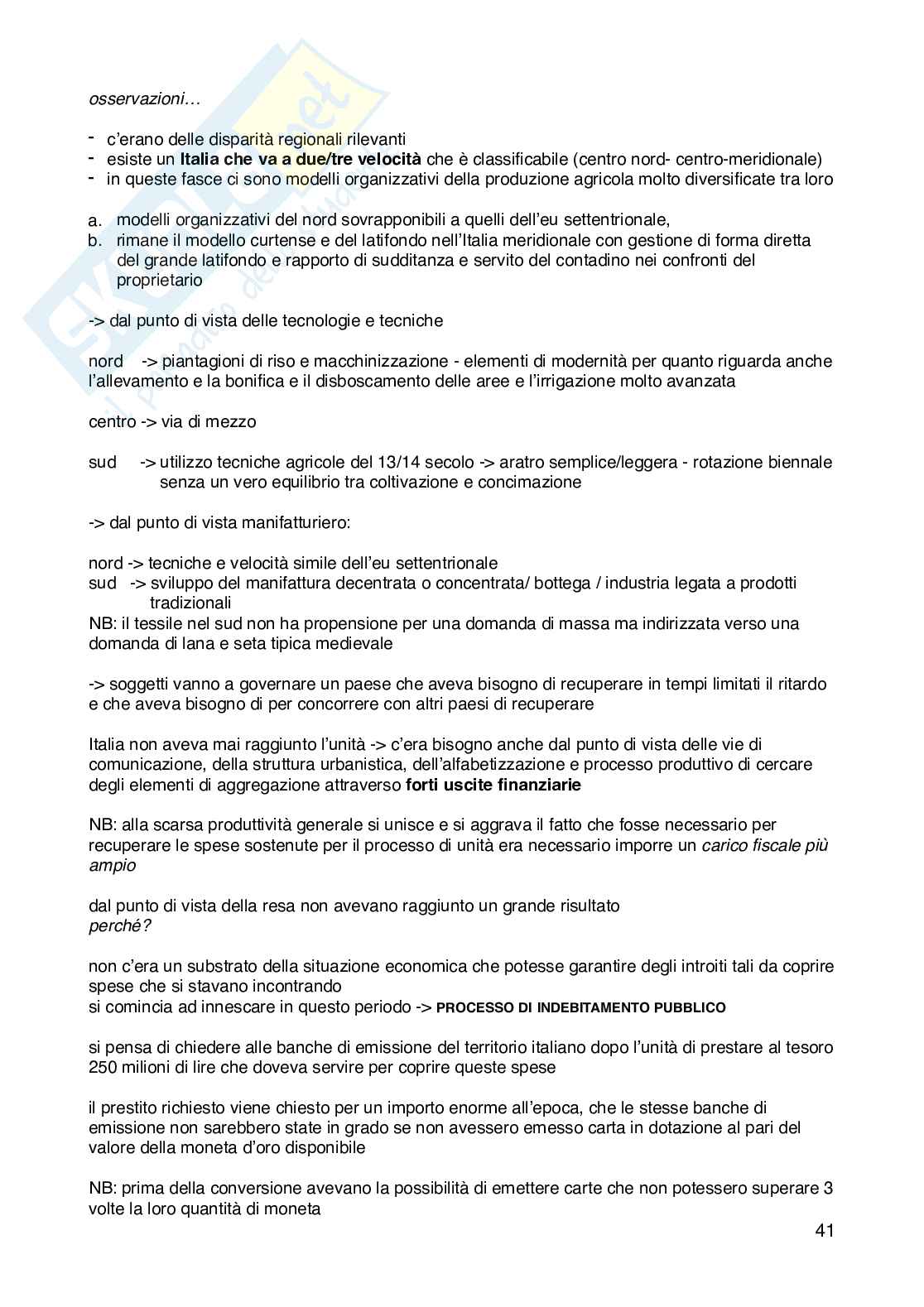 Appunti Storia Economica delle lezioni Pag. 41