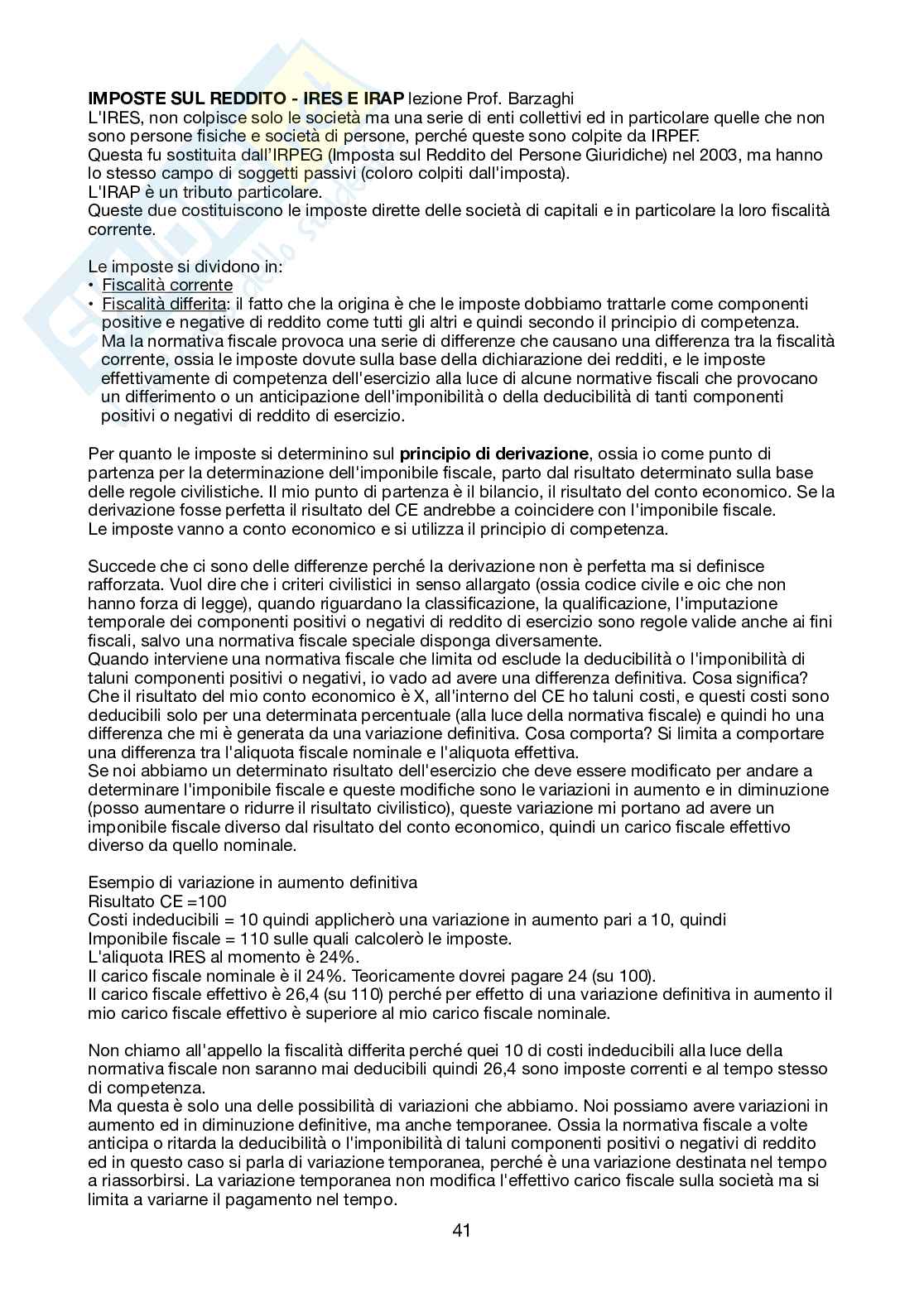 Planning e consulenza fiscale e societaria - Appunti, slide ed esercitazioni Pag. 41
