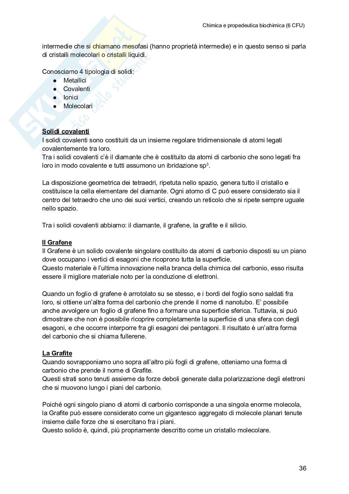 Chimica e propedeutica biochimica (semestre filtro) Pag. 36
