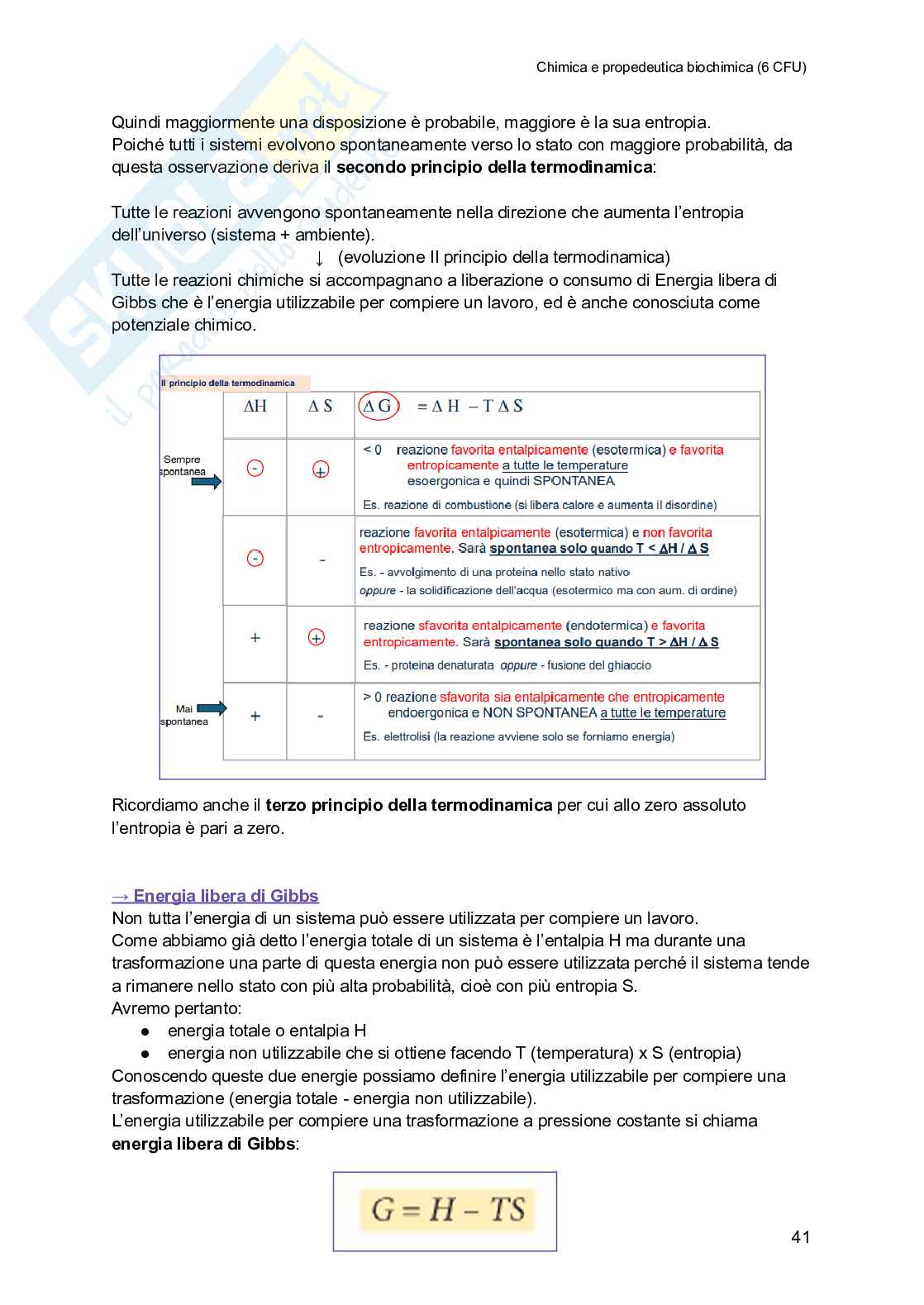 Chimica e propedeutica biochimica (semestre filtro) Pag. 41