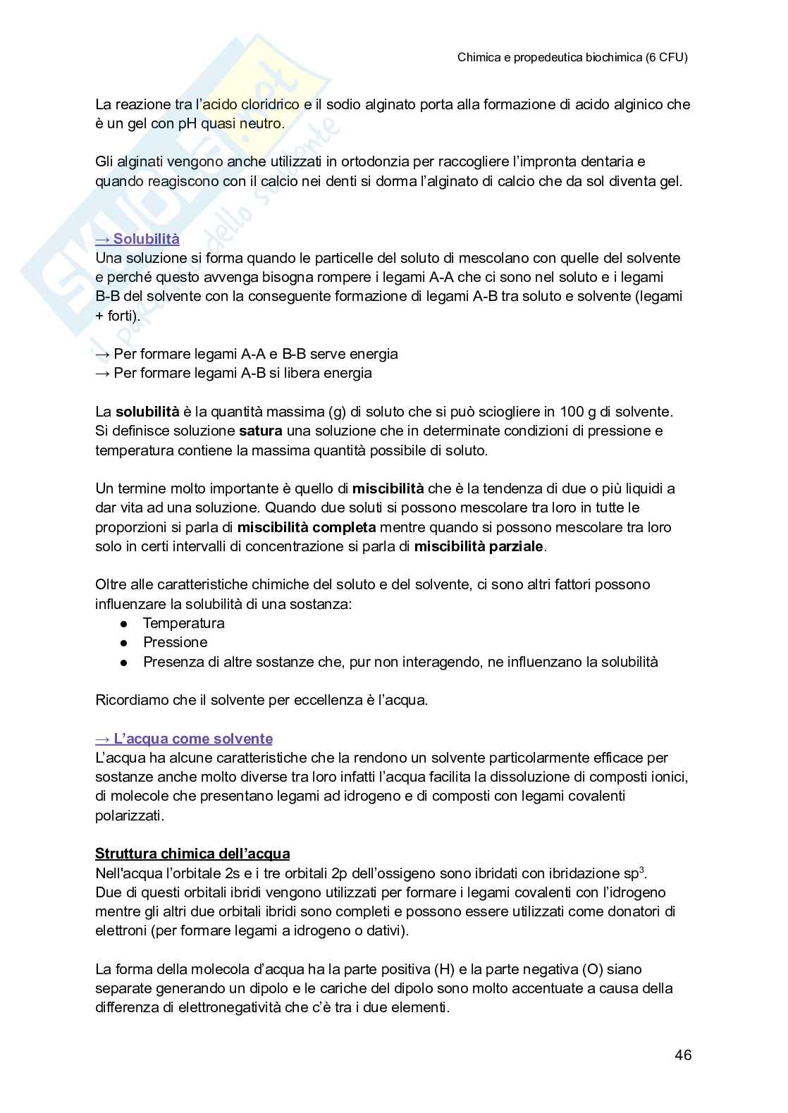 Chimica e propedeutica biochimica (semestre filtro) Pag. 46