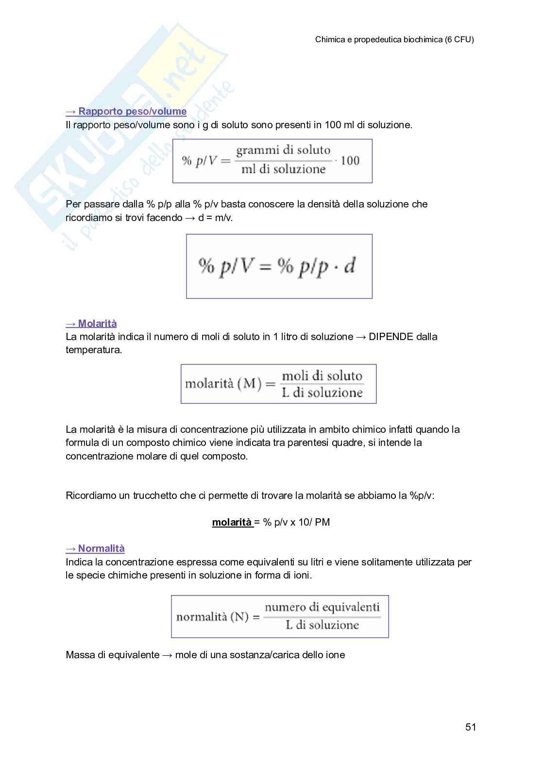 Chimica e propedeutica biochimica (semestre filtro) Pag. 51