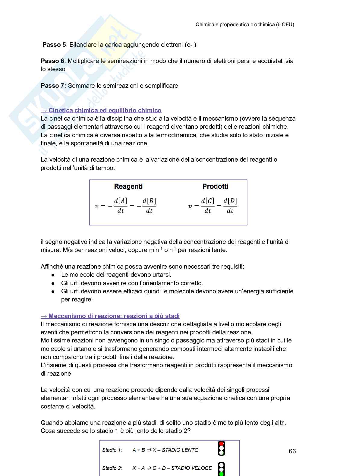 Chimica e propedeutica biochimica (semestre filtro) Pag. 66