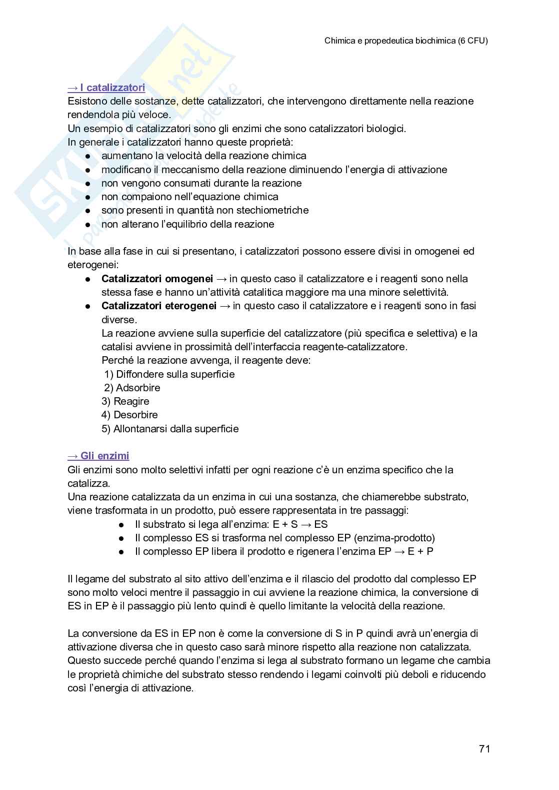 Chimica e propedeutica biochimica (semestre filtro) Pag. 71