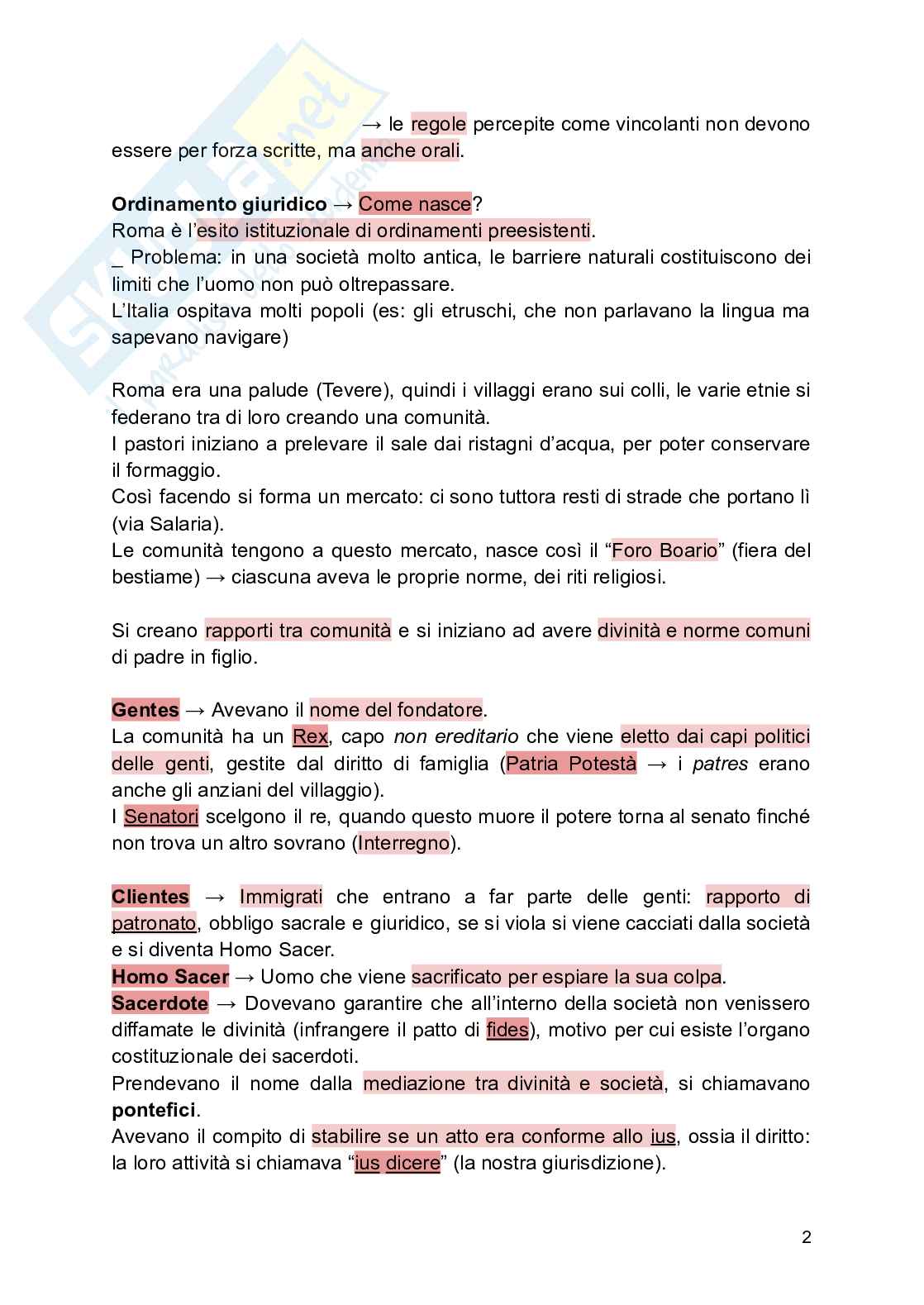 Appunti Storia del diritto romano Pag. 2