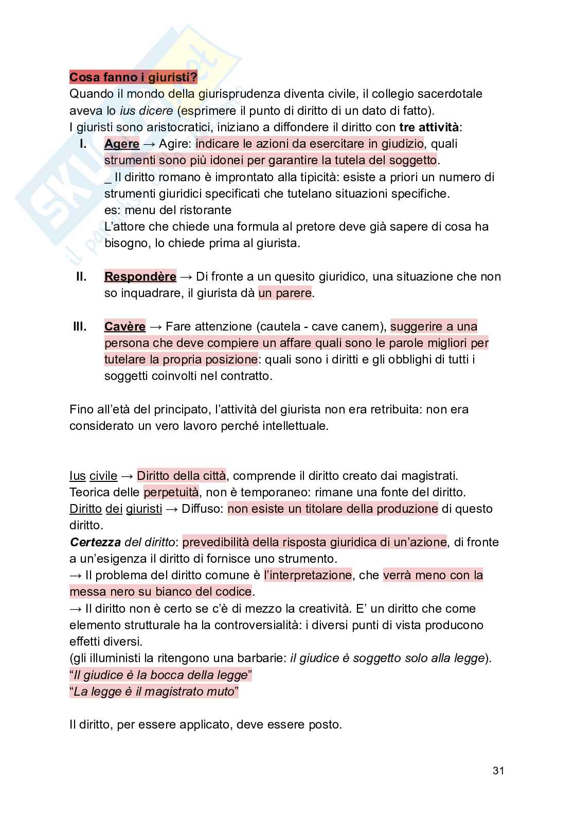 Appunti Storia del diritto romano Pag. 31