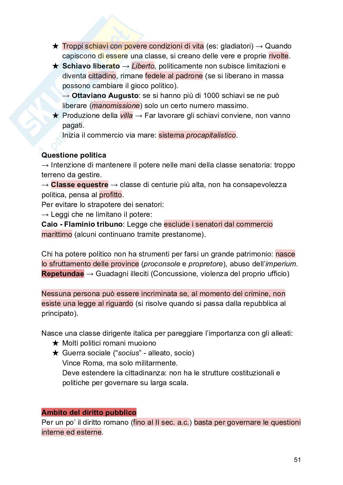 Appunti Storia del diritto romano Pag. 51