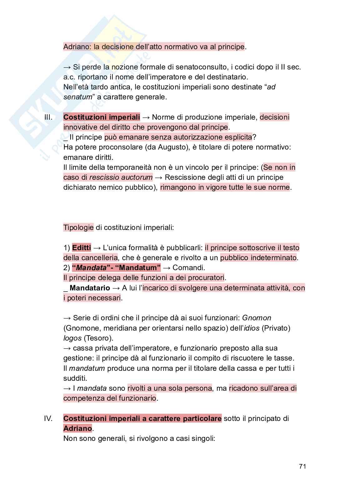 Appunti Storia del diritto romano Pag. 71