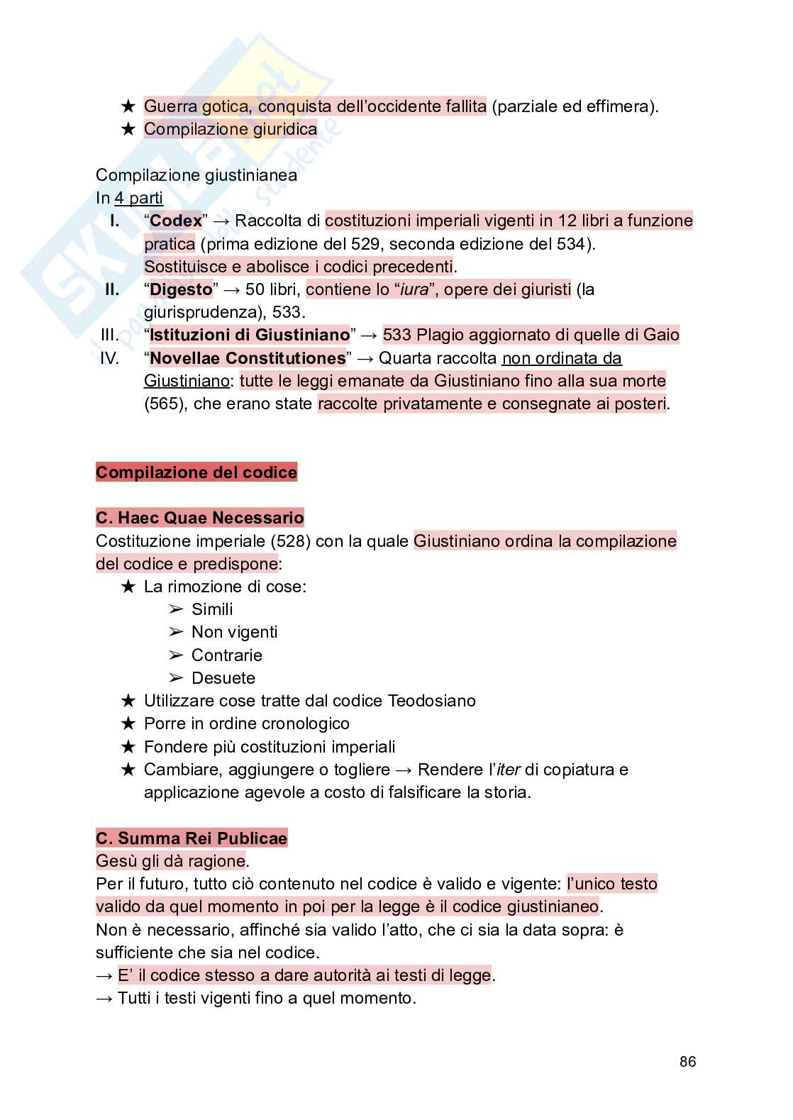 Appunti Storia del diritto romano Pag. 86