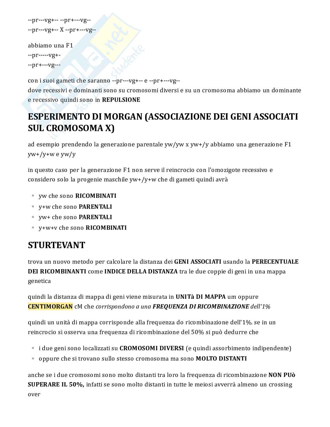 Testo su esperimenti per esame di Genetica Pag. 2