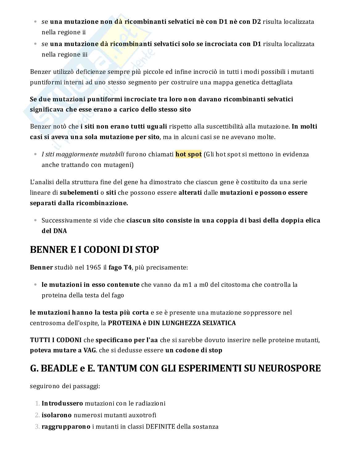 Testo su esperimenti per esame di Genetica Pag. 6