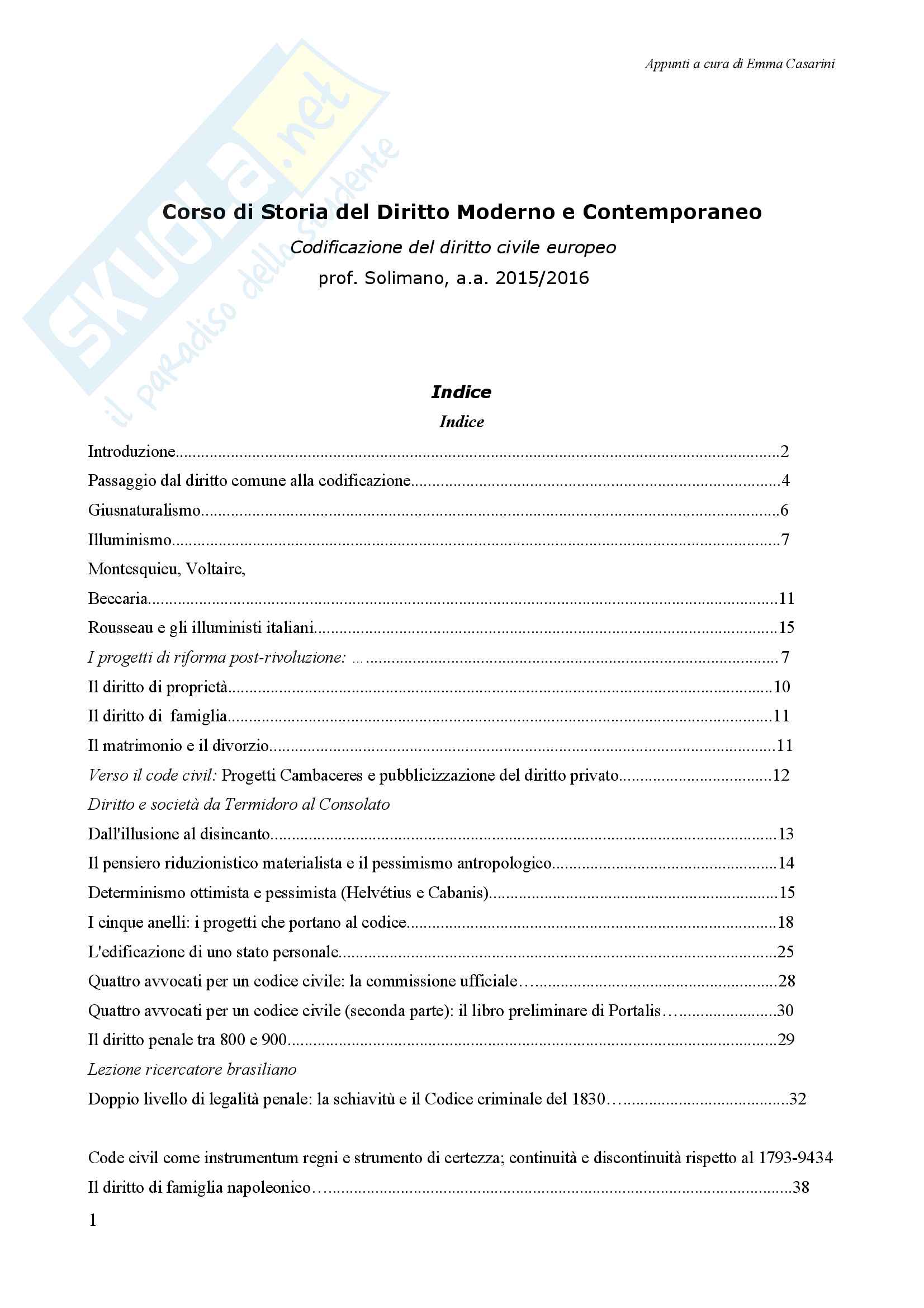 Nozioni Appunti Di Storia Del Diritto Moderno