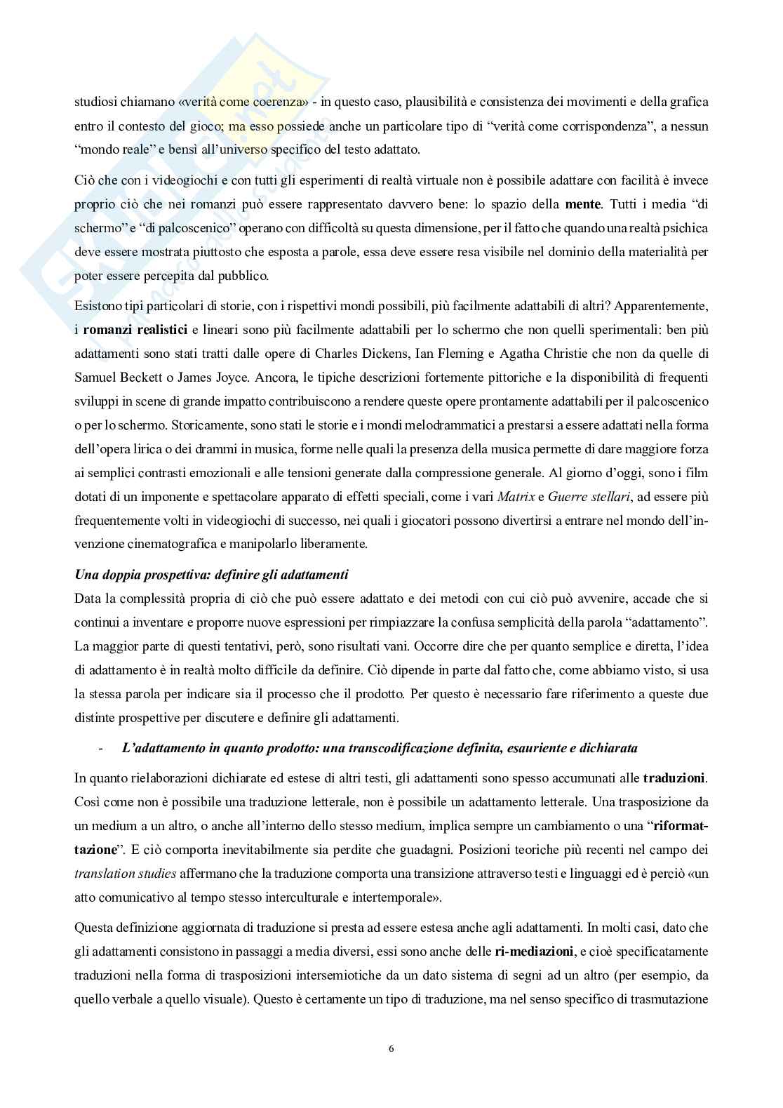 Riassunto esame di Traduzione audiovisiva - Teoria degli adattamenti Pag. 6