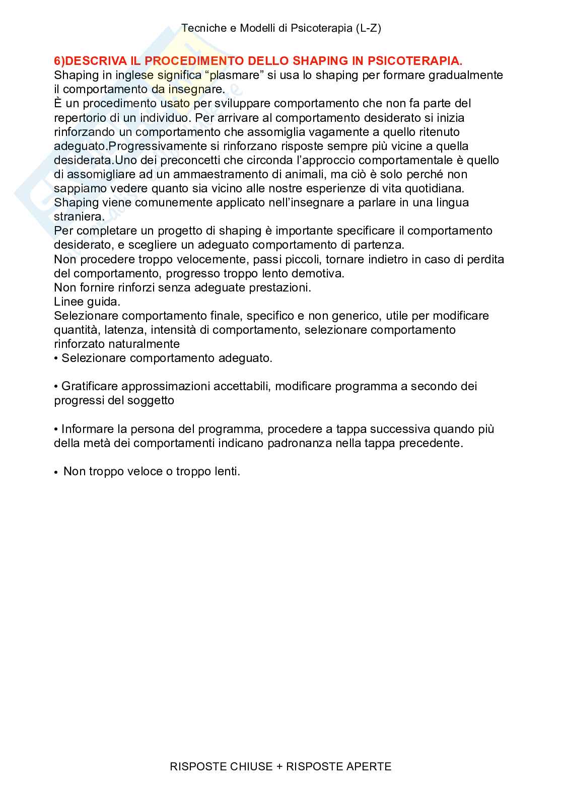 Tecniche e modelli di psicoterapia - Paniere compilato Pag. 71