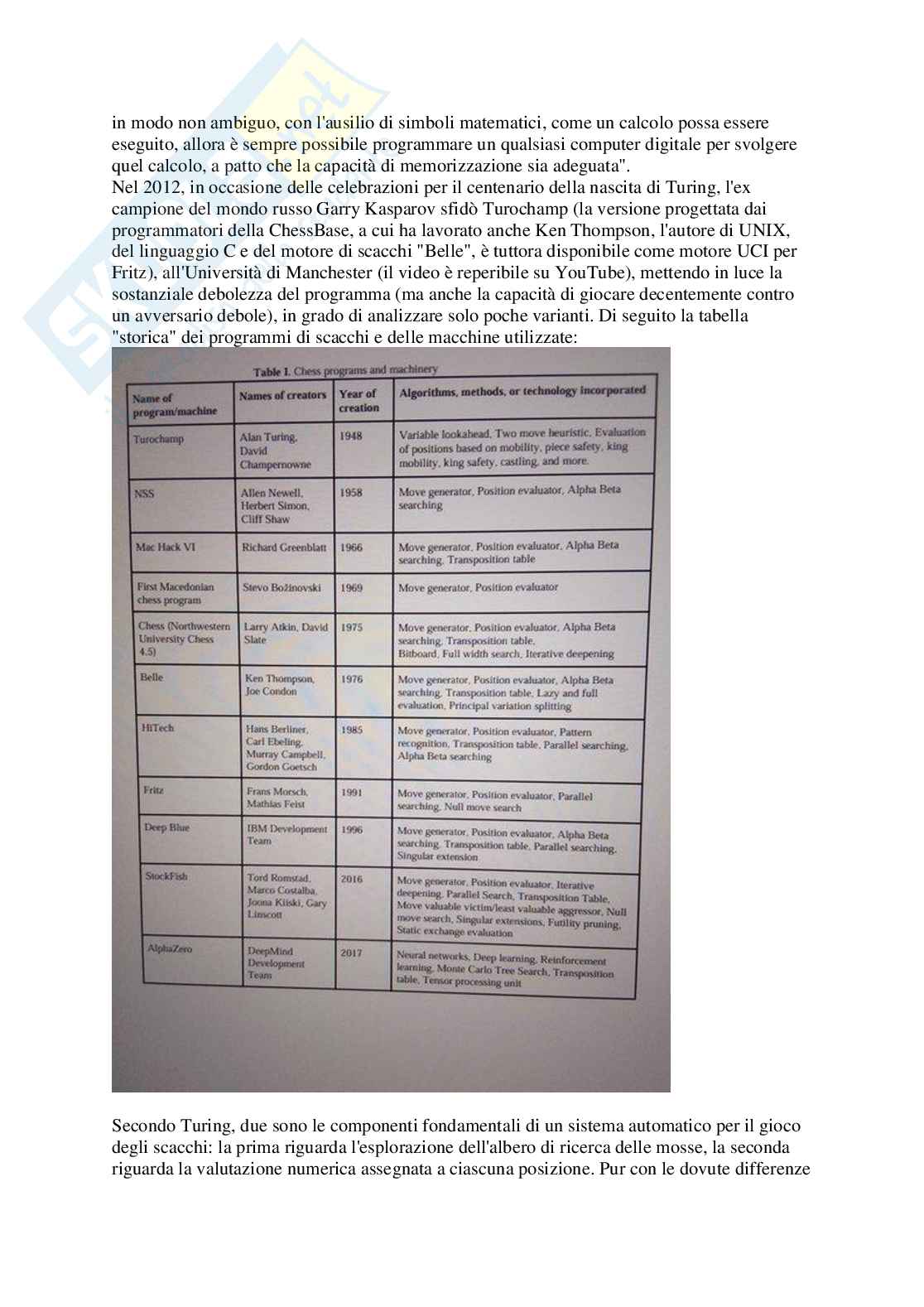 Scacchi e Intelligenza Artificiale Pag. 11