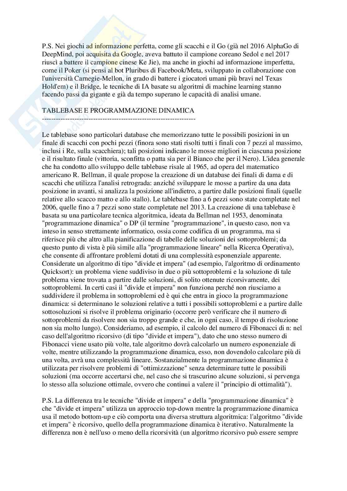 Scacchi e Intelligenza Artificiale Pag. 26