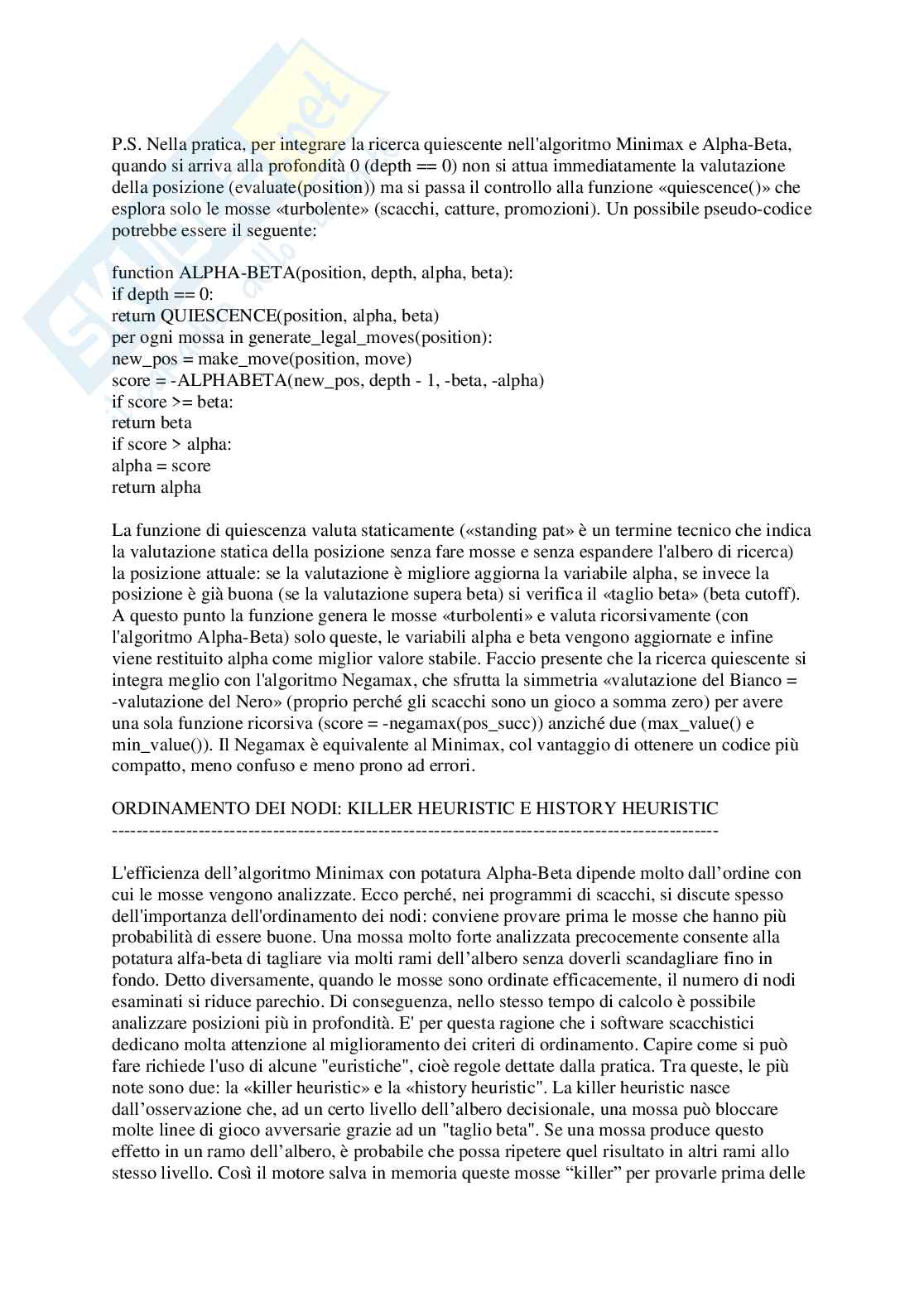 Scacchi e Intelligenza Artificiale Pag. 61