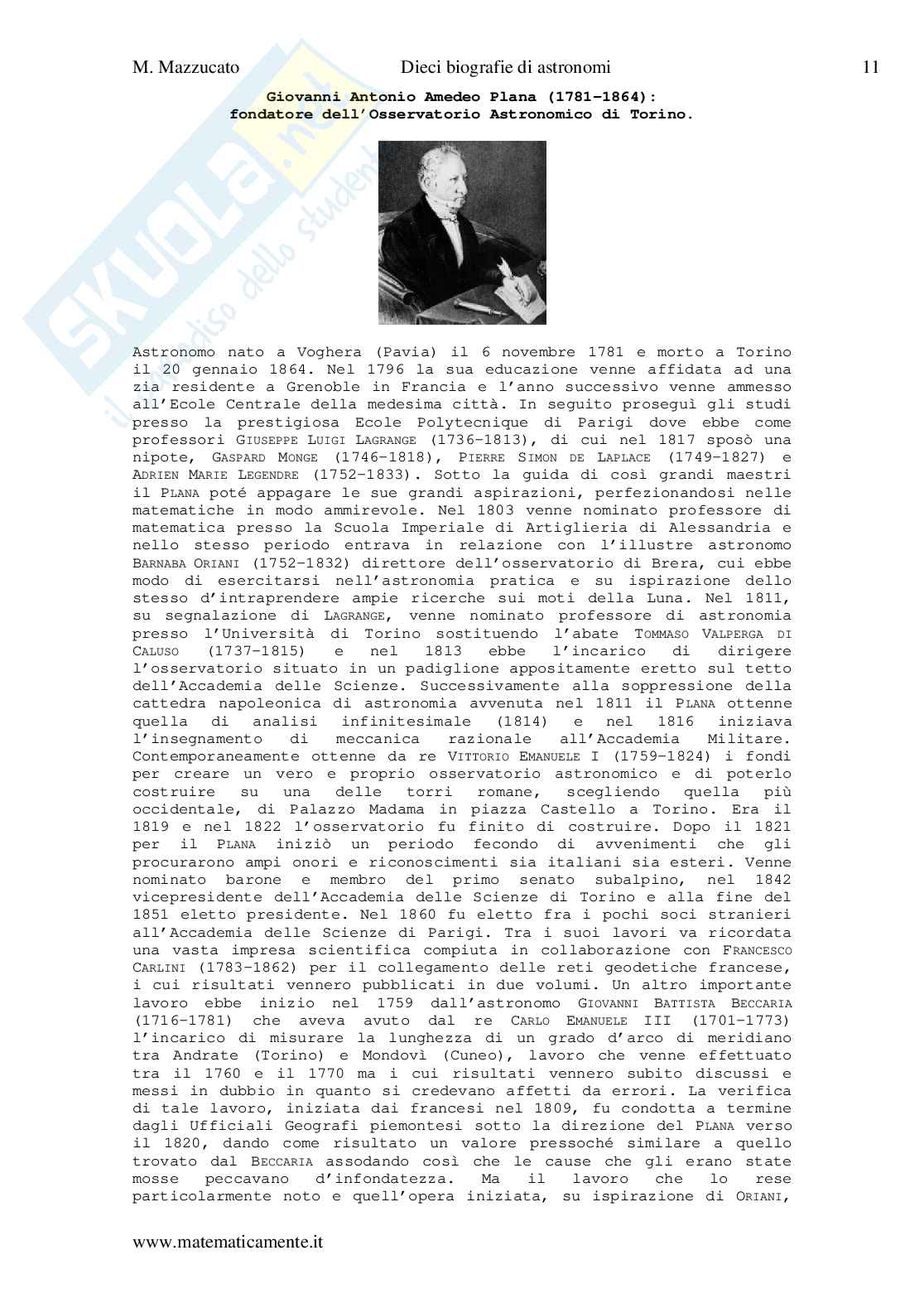 Dieci biografie di astronomi italiani Pag. 11