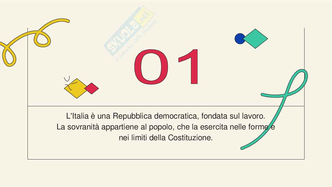 Appunti sui 12 principi fondamentali della Costituzione italiana Pag. 2