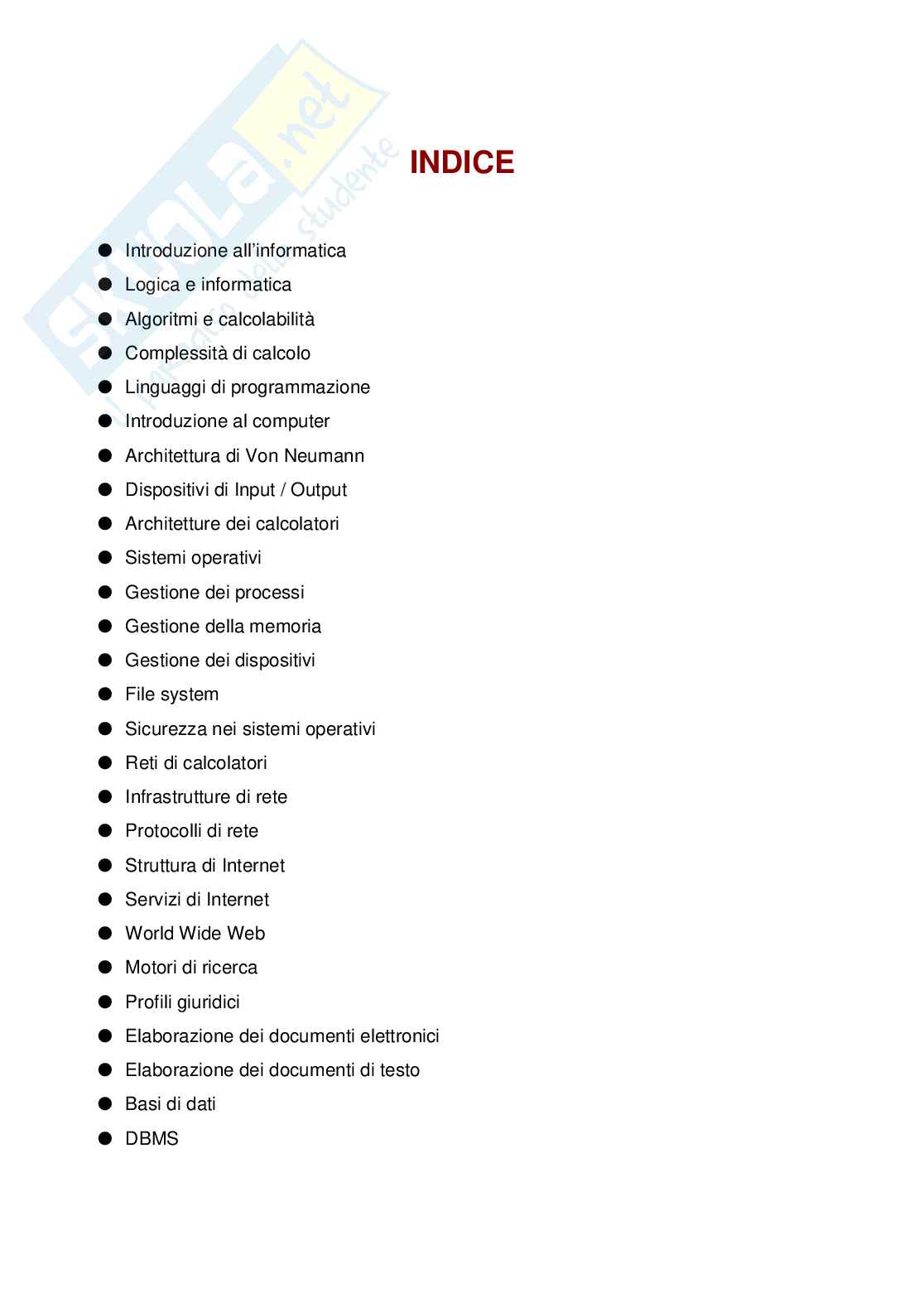 Mappe concettuali Fondamenti informatica, schemi e mappe concettuali Pag. 2