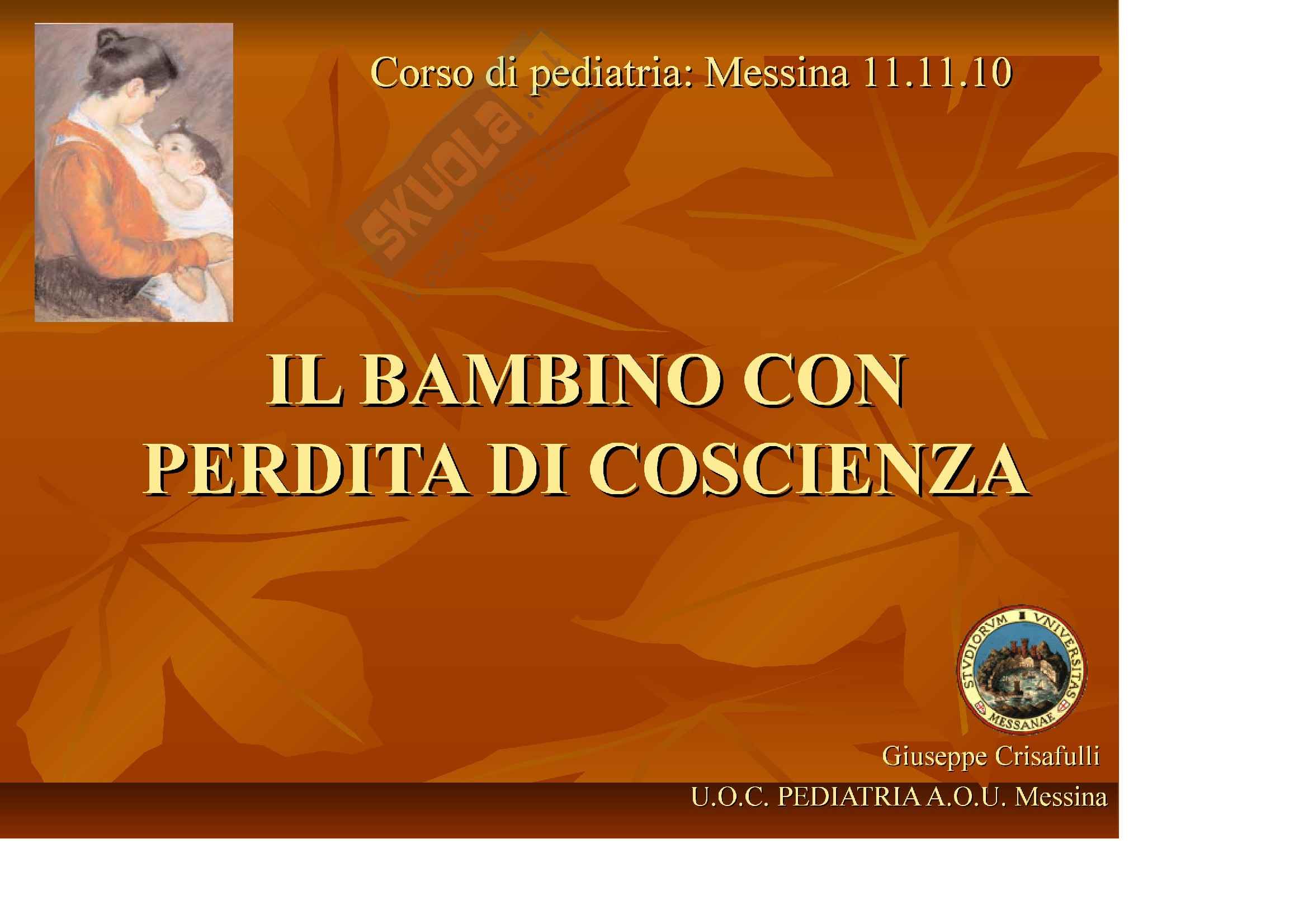 Scienze pediatriche mediche e chirurgiche - Sincope Pag. 1