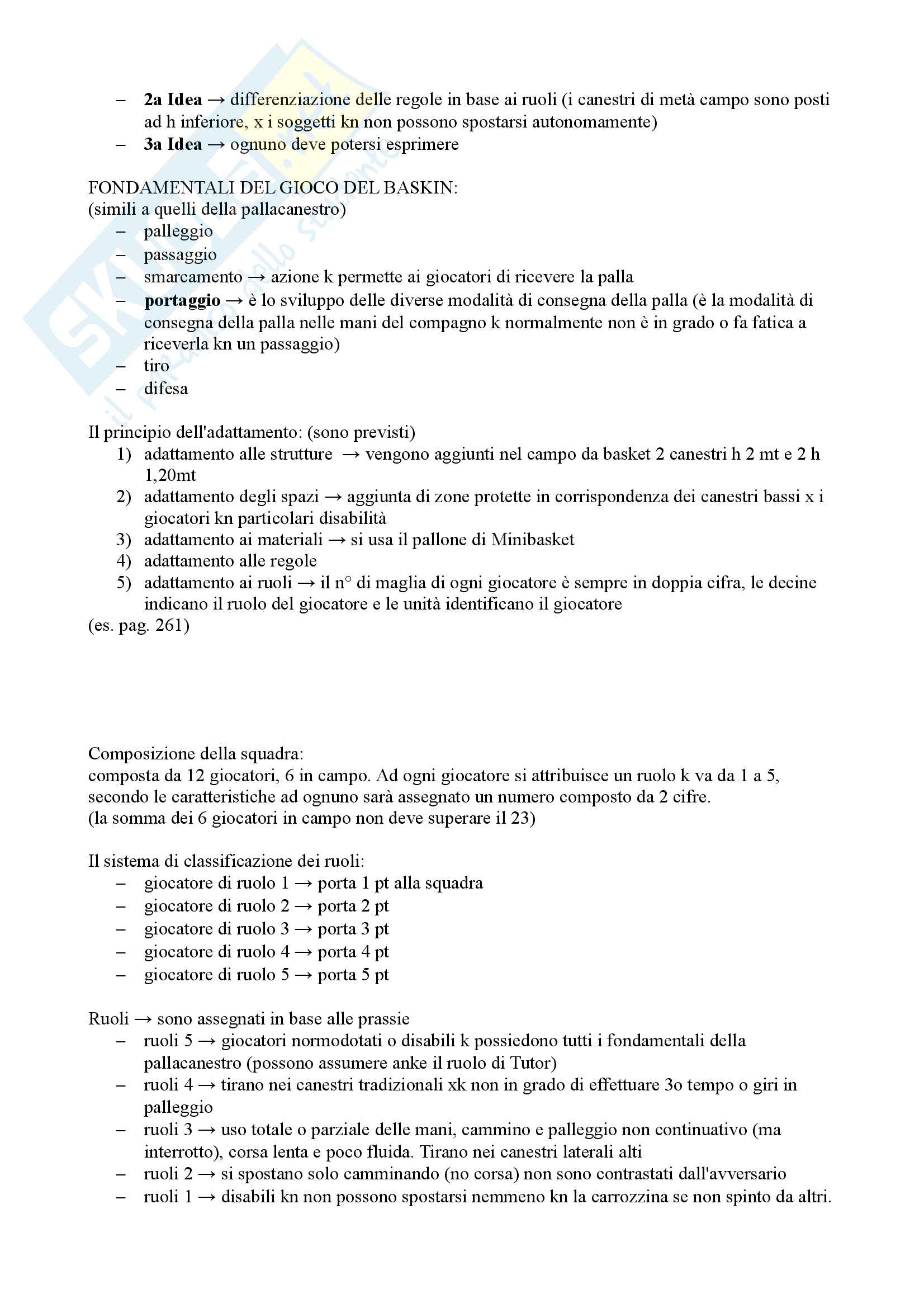 Teoria Della Pallacanestro Appunti Di Teoria Dello Sport