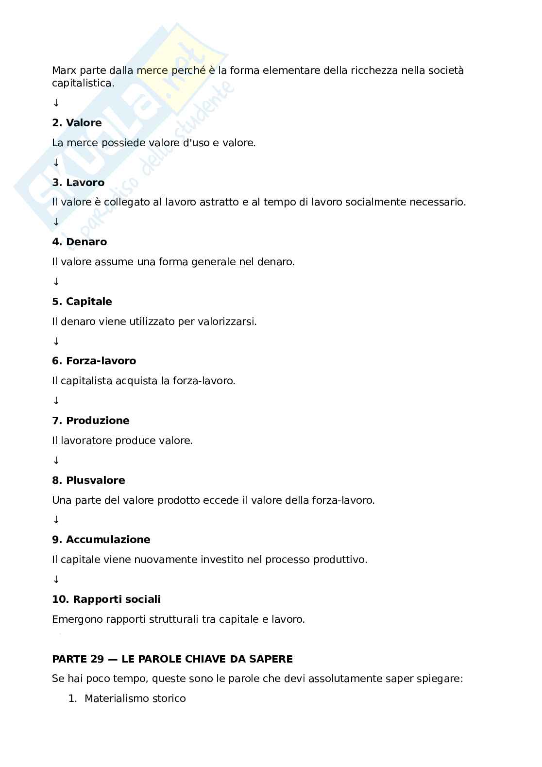 Riassunto esame Storia della filosofia , Prof. Morfino Vittorio, libro consigliato Il Capitale, vol. I, Marx Pag. 16