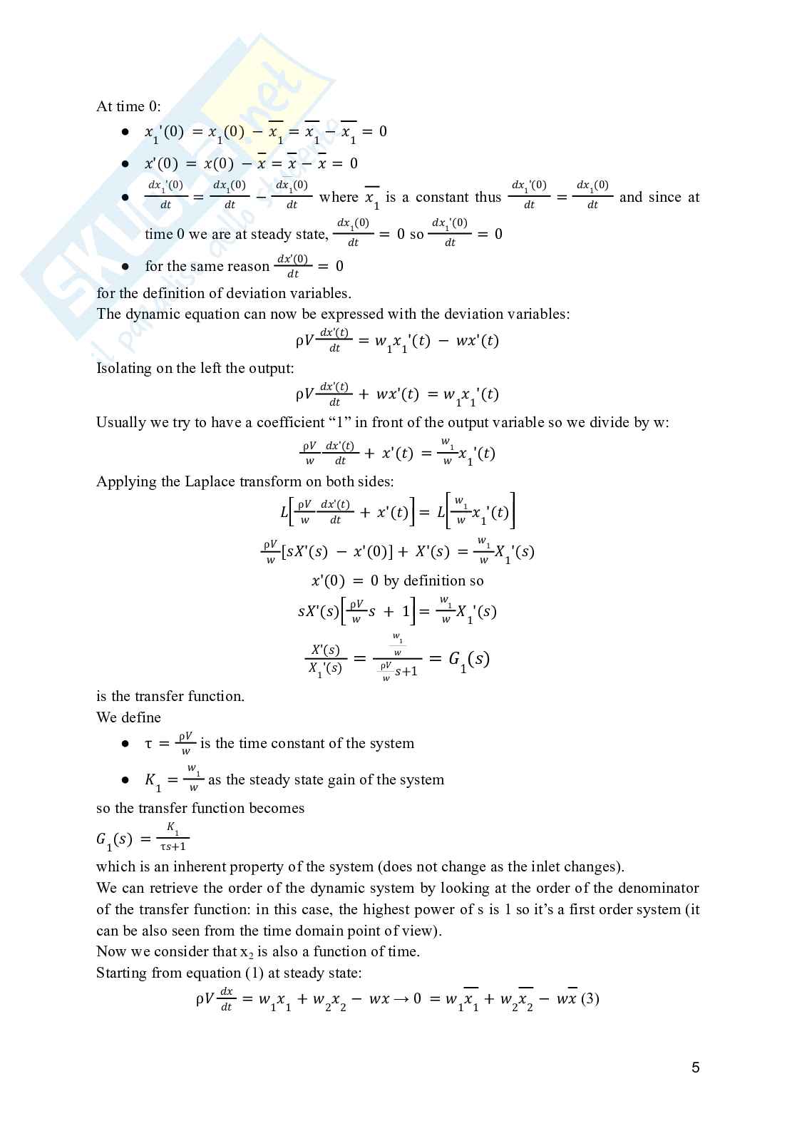 Process Dynamics and Control - Esercizi Svolti (Solved Exercises) Pag. 6