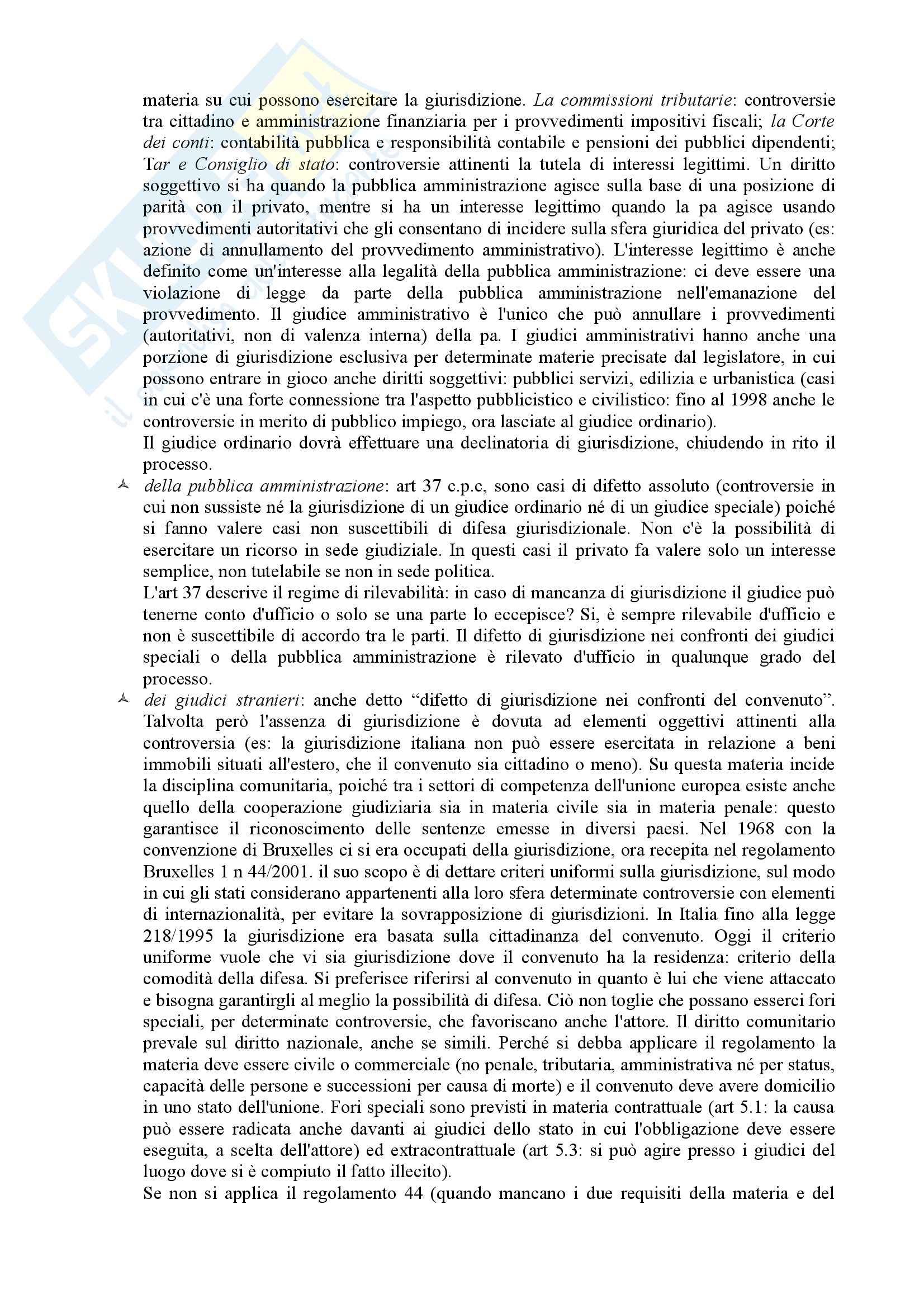 Diritto processuale civile - Appunti (parte 1) Pag. 6
