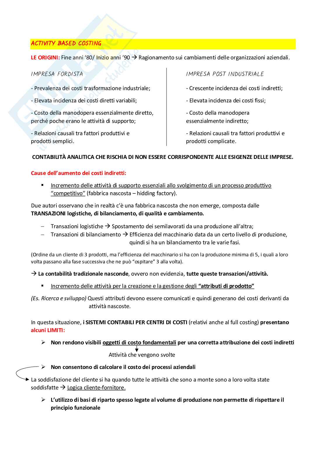 Programmazione e controllo - Appunti completi Pag. 56