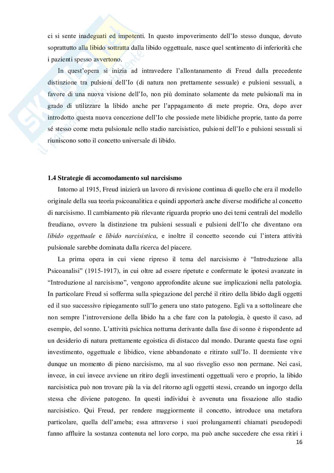 Diversi volti di Narciso, teorie a confronto sul narcisismo Pag. 16