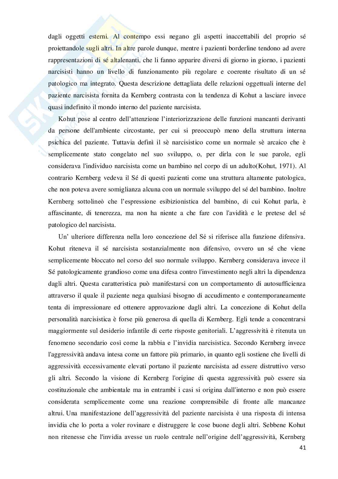 Diversi volti di Narciso, teorie a confronto sul narcisismo Pag. 41