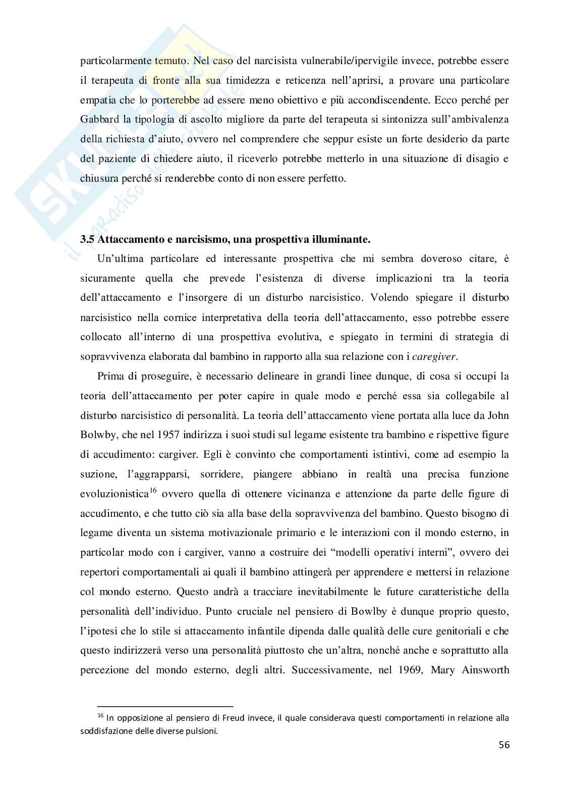 Diversi volti di Narciso, teorie a confronto sul narcisismo Pag. 56