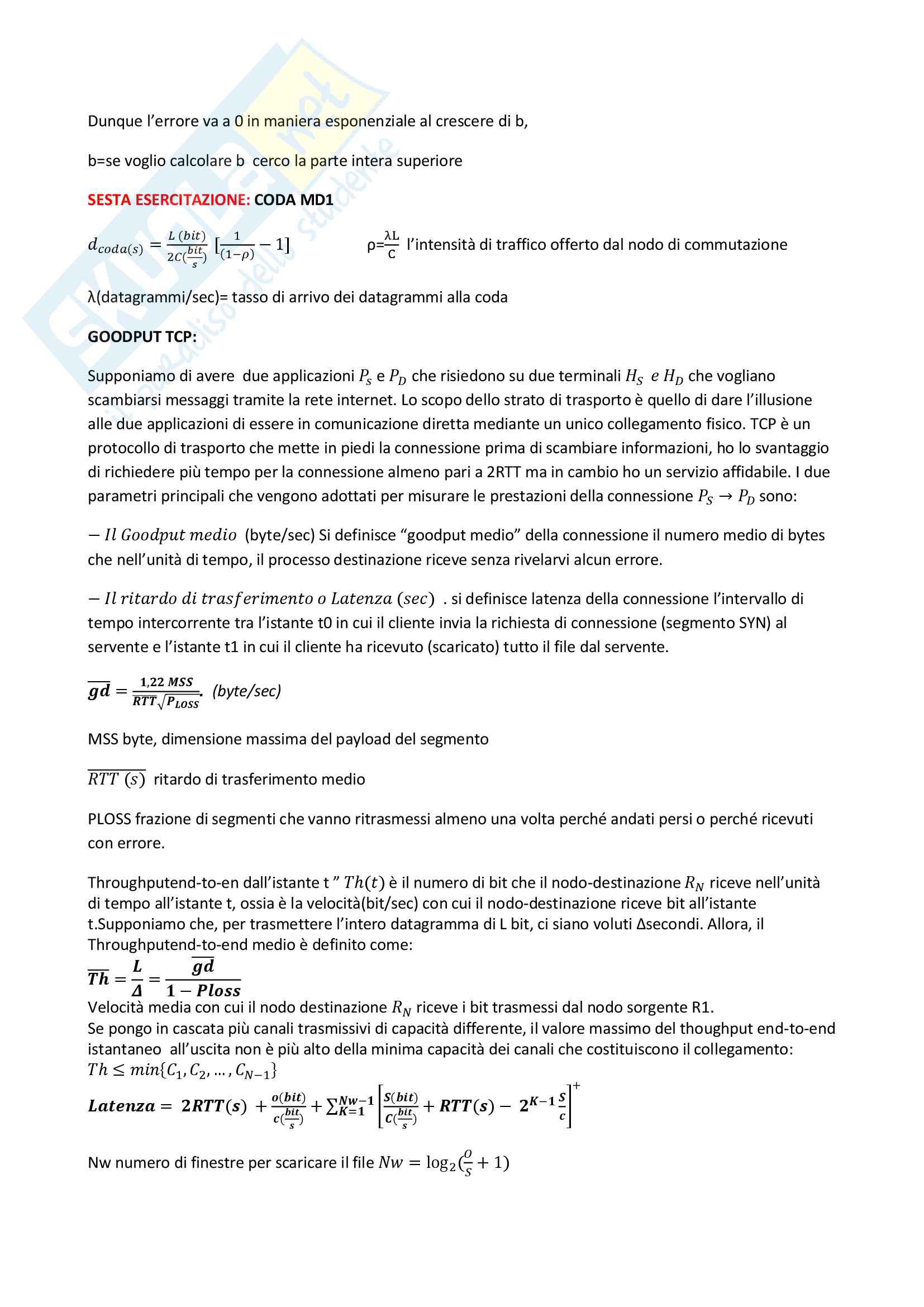 sintesi esercizi tlc Pag. 6