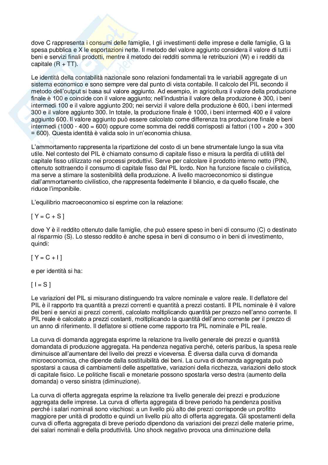 Riassunto esame Economia politica, Prof. Perone Simona, libro consigliato Economia, Begg Pag. 16