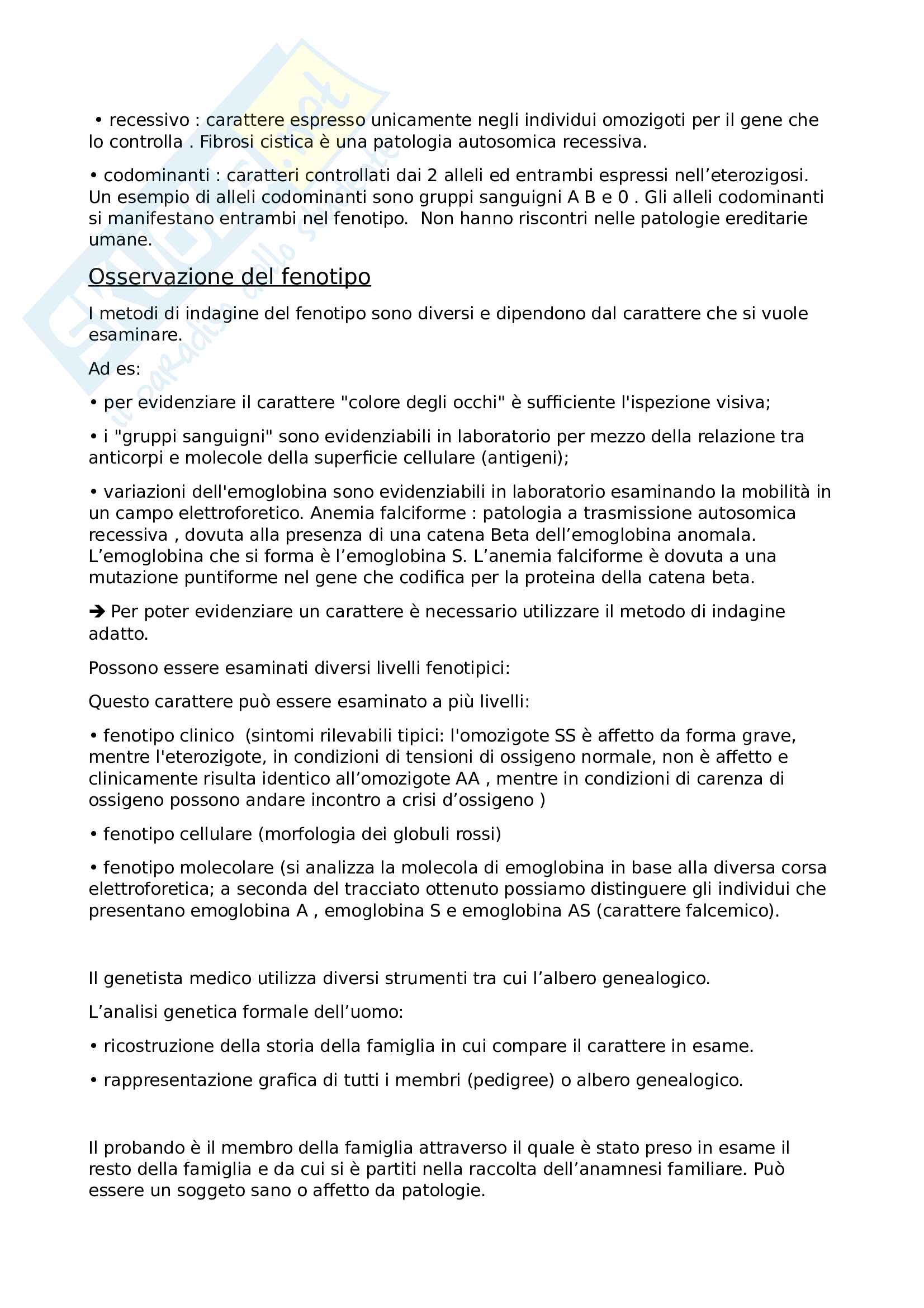 Genetica medica: introduzione e malattie autosomiche dominanti Pag. 2