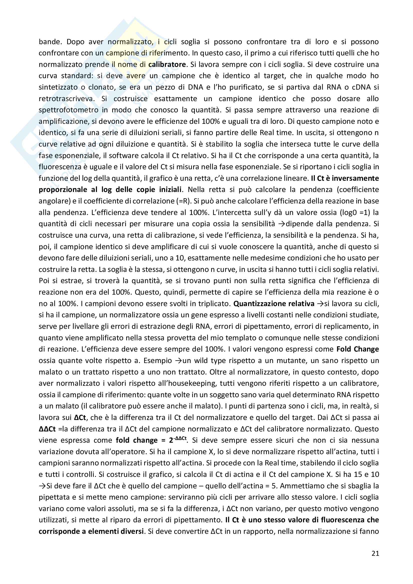 Appunti di Biologia molecolare applicata Pag. 21