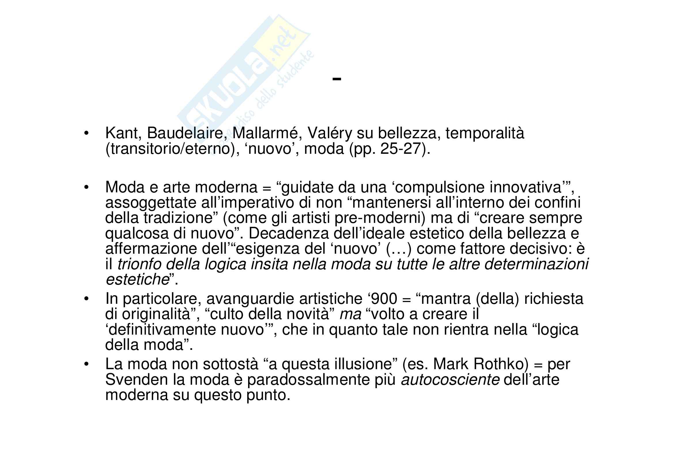 Riassunto esame Estetica, prof. Matteucci, libro consigliato Filosofia della moda, Svendsen Pag. 16