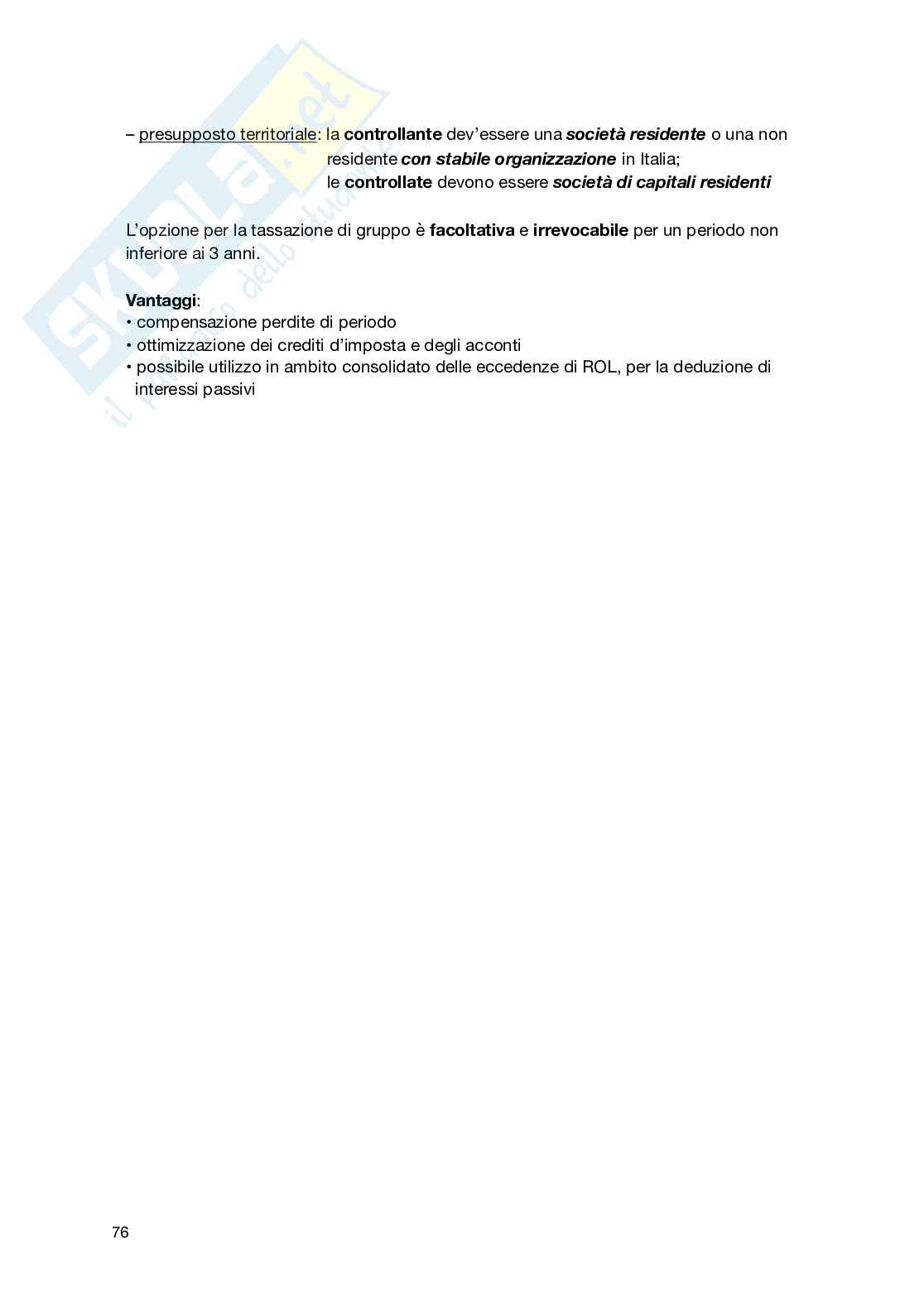 Appunti e rielaborazioni di Principi di Diritto tributario Pag. 76
