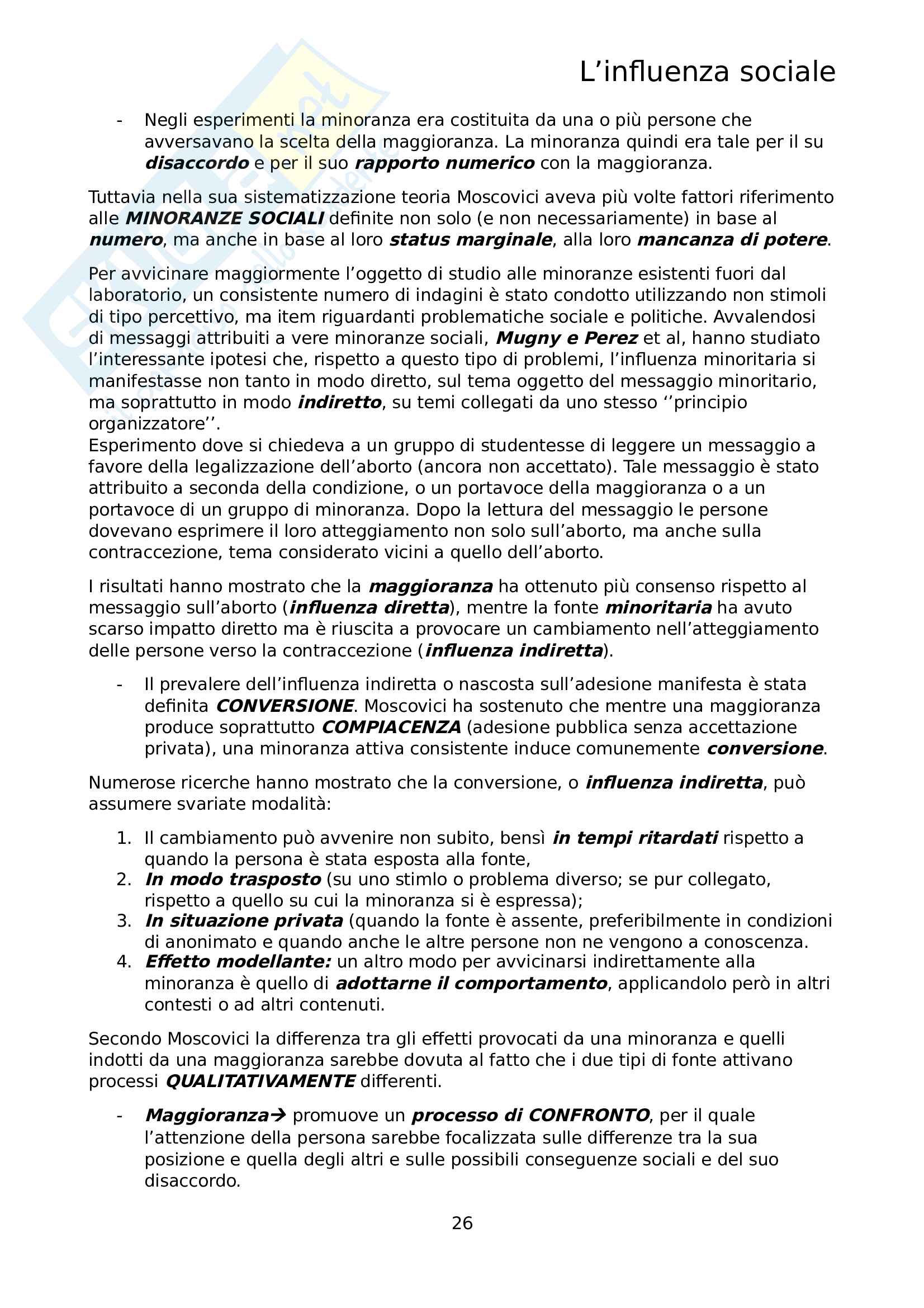 Appunti per il sostenimento dell'esame di psicologia dei gruppi Pag. 26