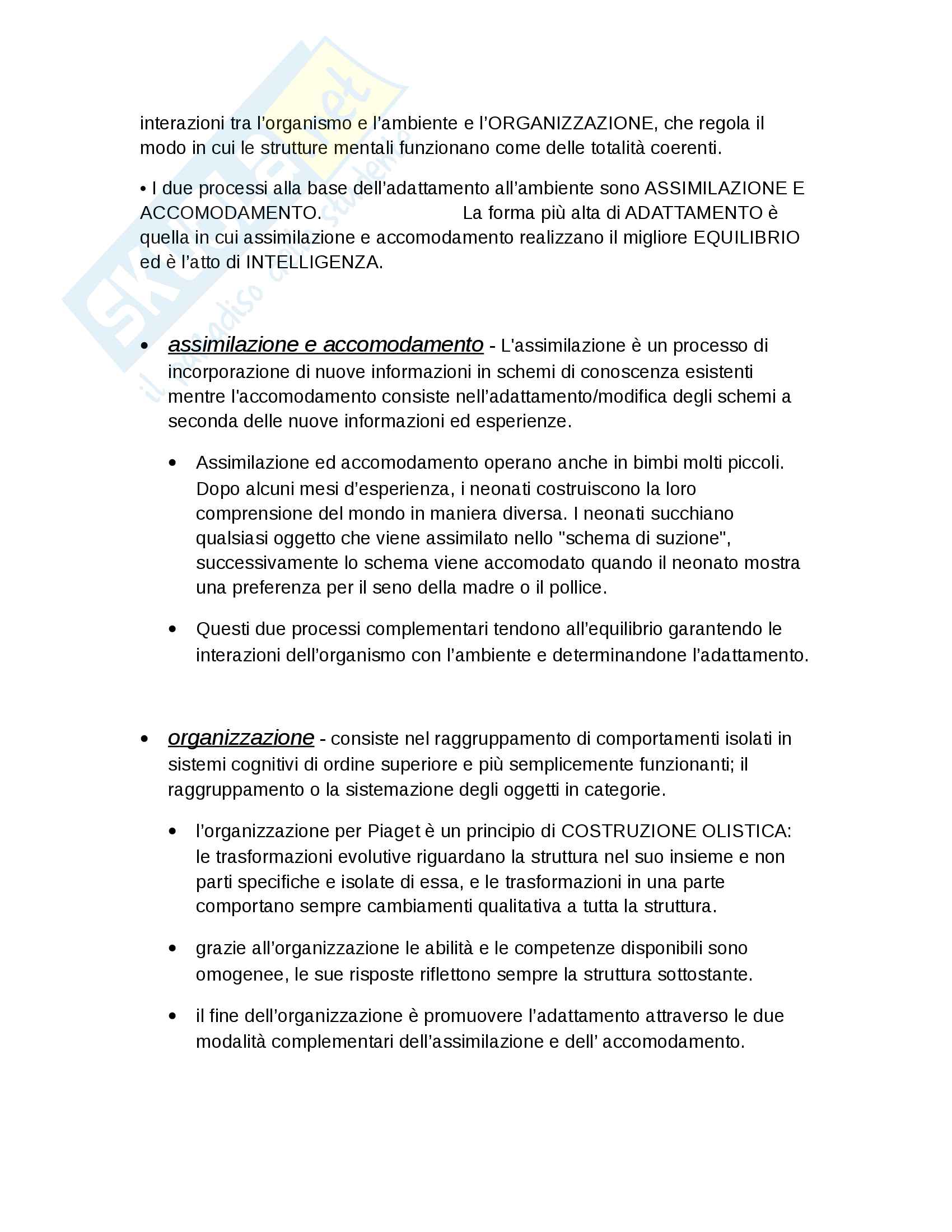 Riassunto Psicologia dello Sviluppo, prof. Carbone, libro consigliato Psicologia dello sviluppo di Santrock Pag. 2