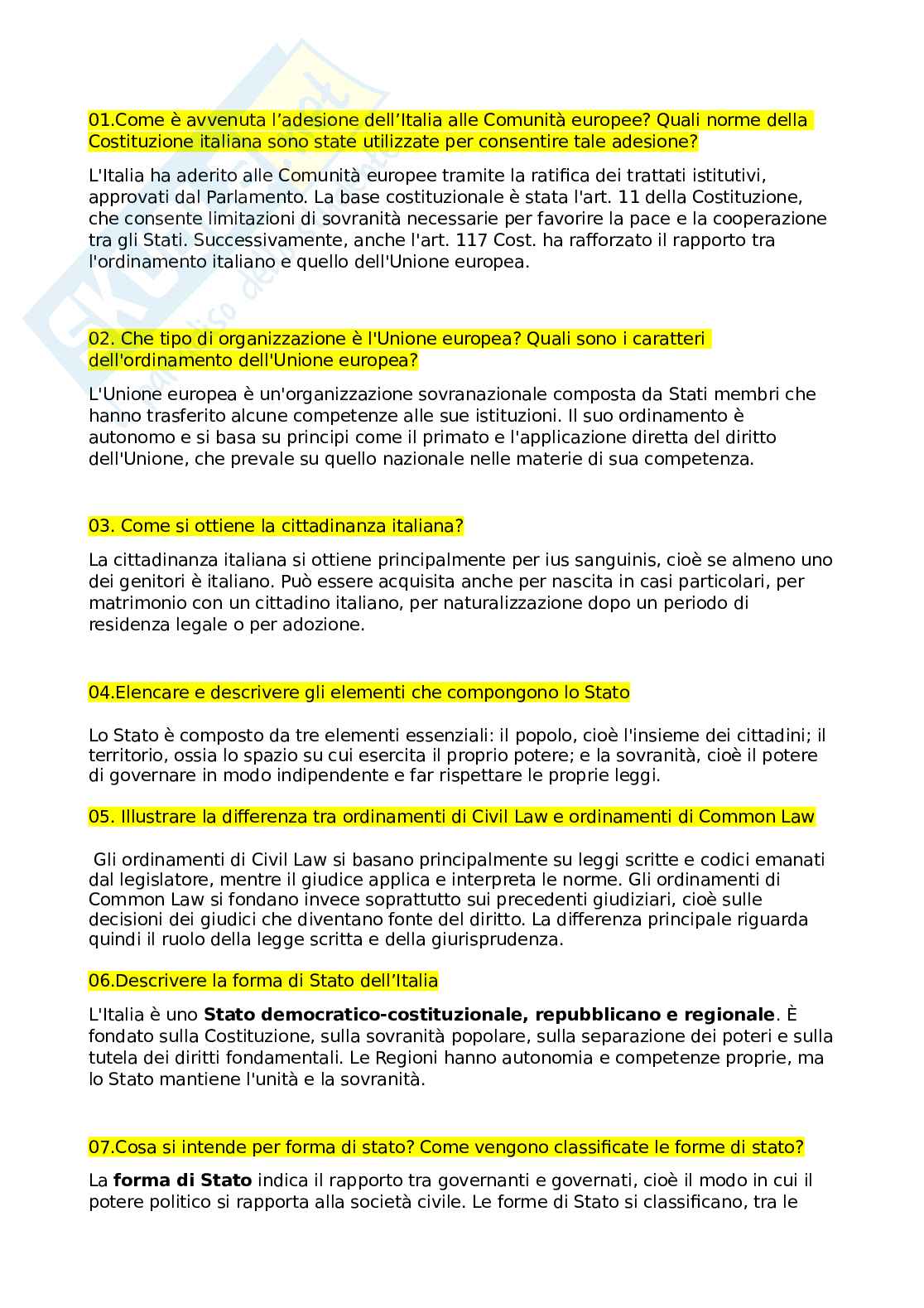 Appunti Istituzioni di diritto pubblico Pag. 1