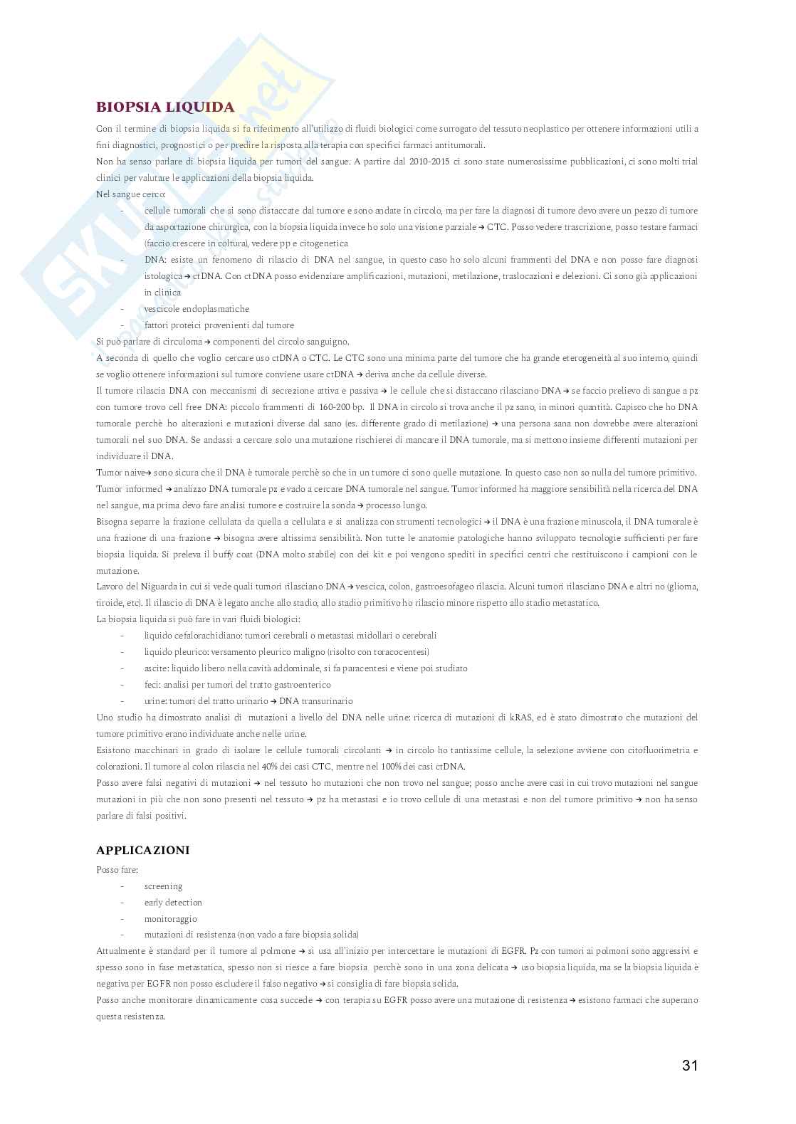 Modulo Fisiopatologia e fondamenti di terapia biotecnologica Pag. 31
