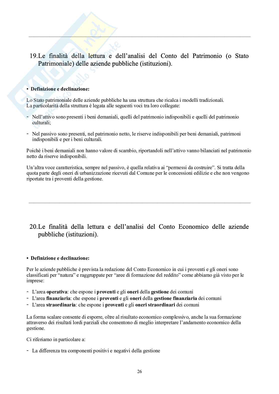 Ragioneria pubblica – Parte 1 – Domande d'esame della parte esercitativa svolte Pag. 26