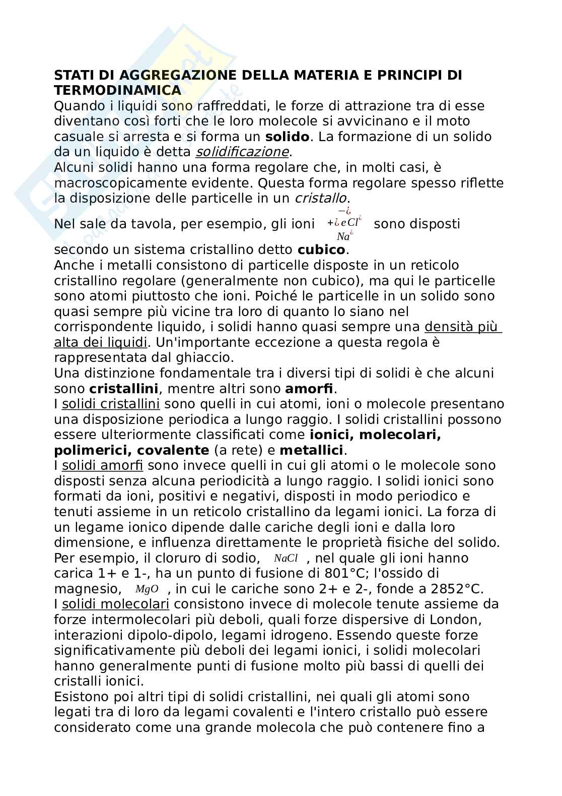 Stati di aggregazione Pag. 1