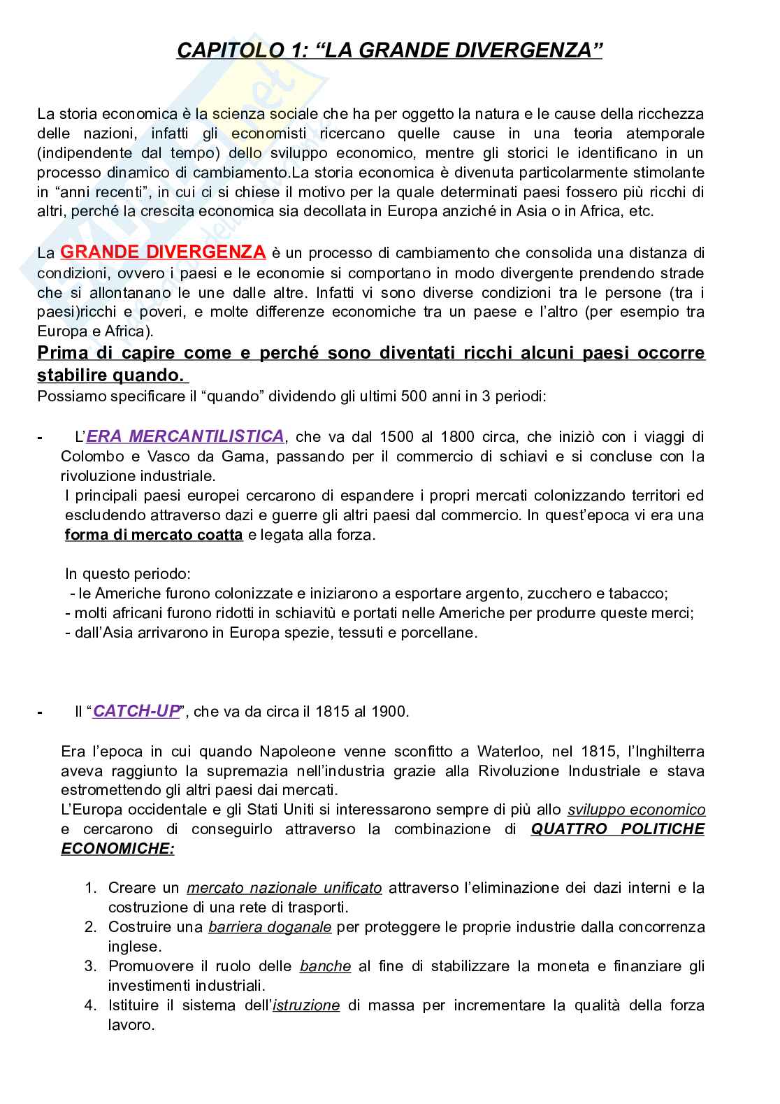 Riassunto esame Storia economica, Prof. Cappelli Gabriele, libro consigliato Storia economica globale, Allen Pag. 2
